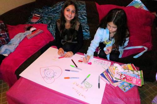 Writing Stuff On The Spa Party Card. Writing Stuff On The Spa Party Card.