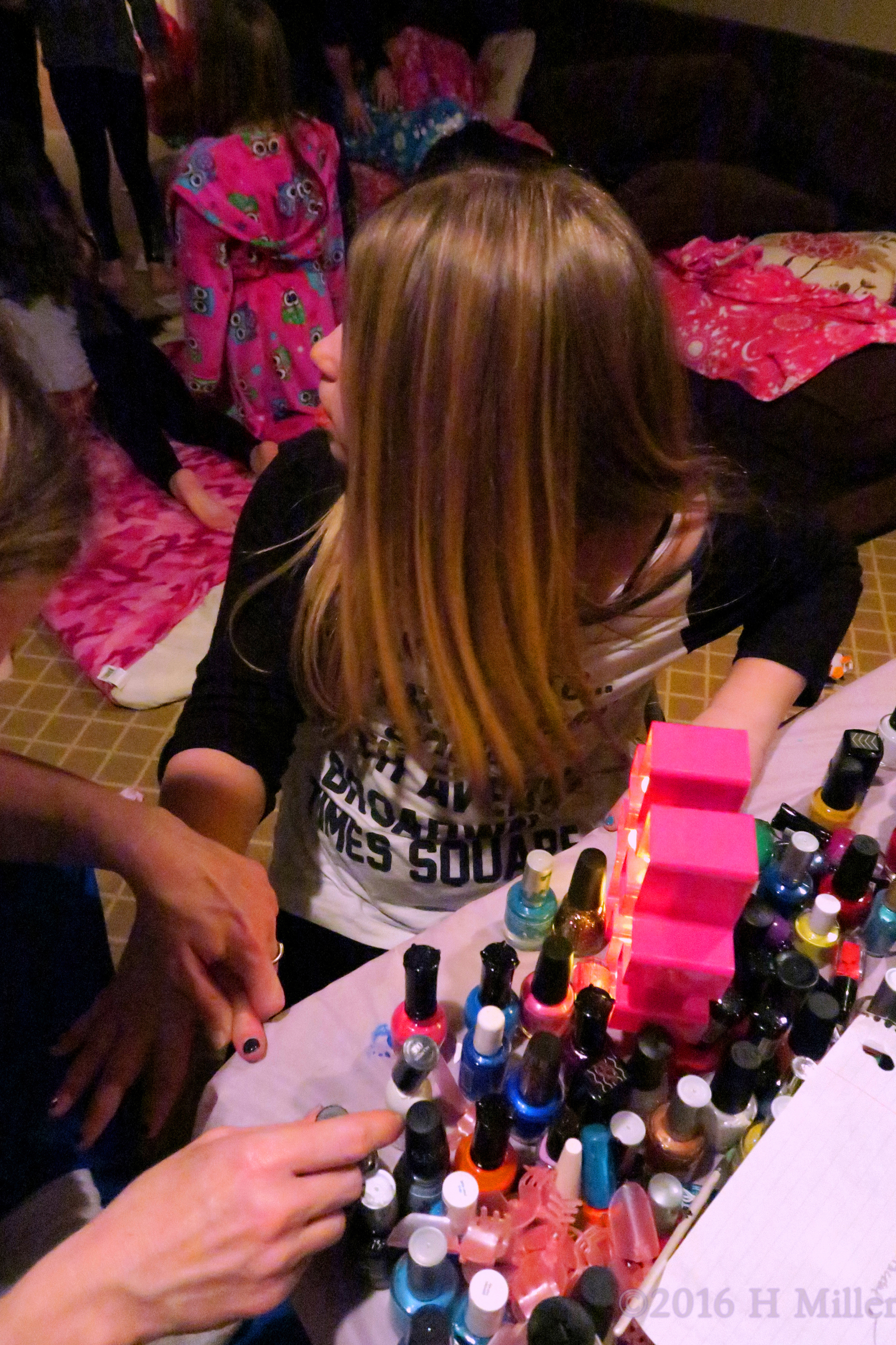 Having A Kids Manicure. Having A Kids Manicure.