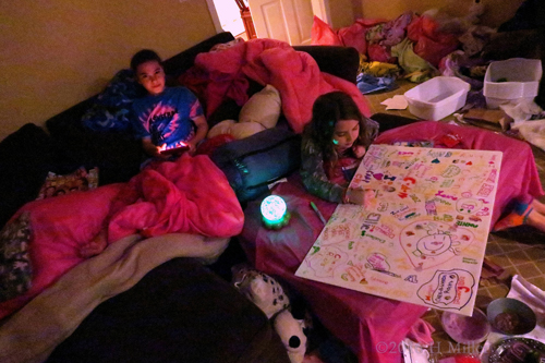 Getting Ready For Bed, Finishing The Group Spa Card. Getting Ready For Bed, Finishing The Group Spa Card.