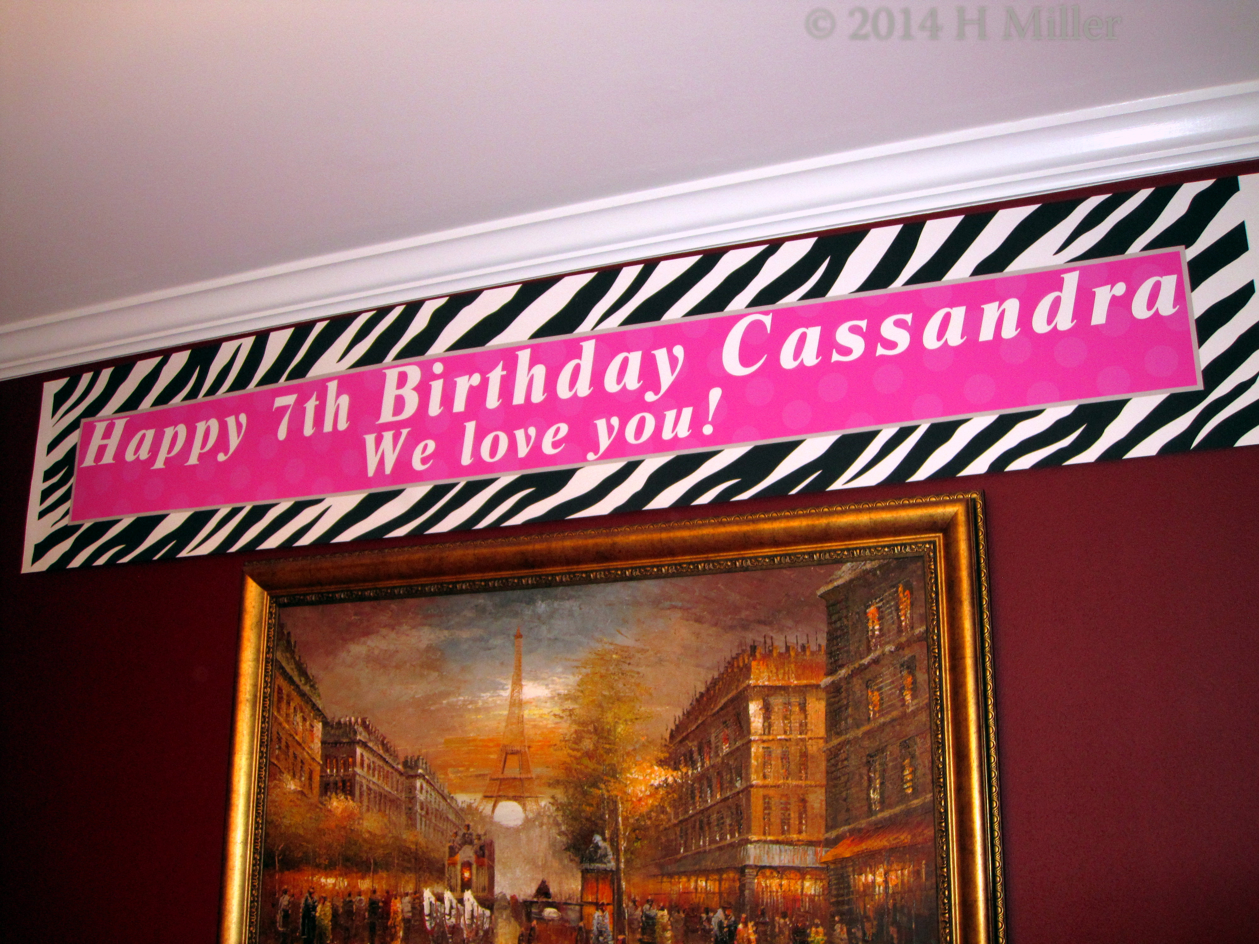 Cassandra's Birthday Banner From Her Family.