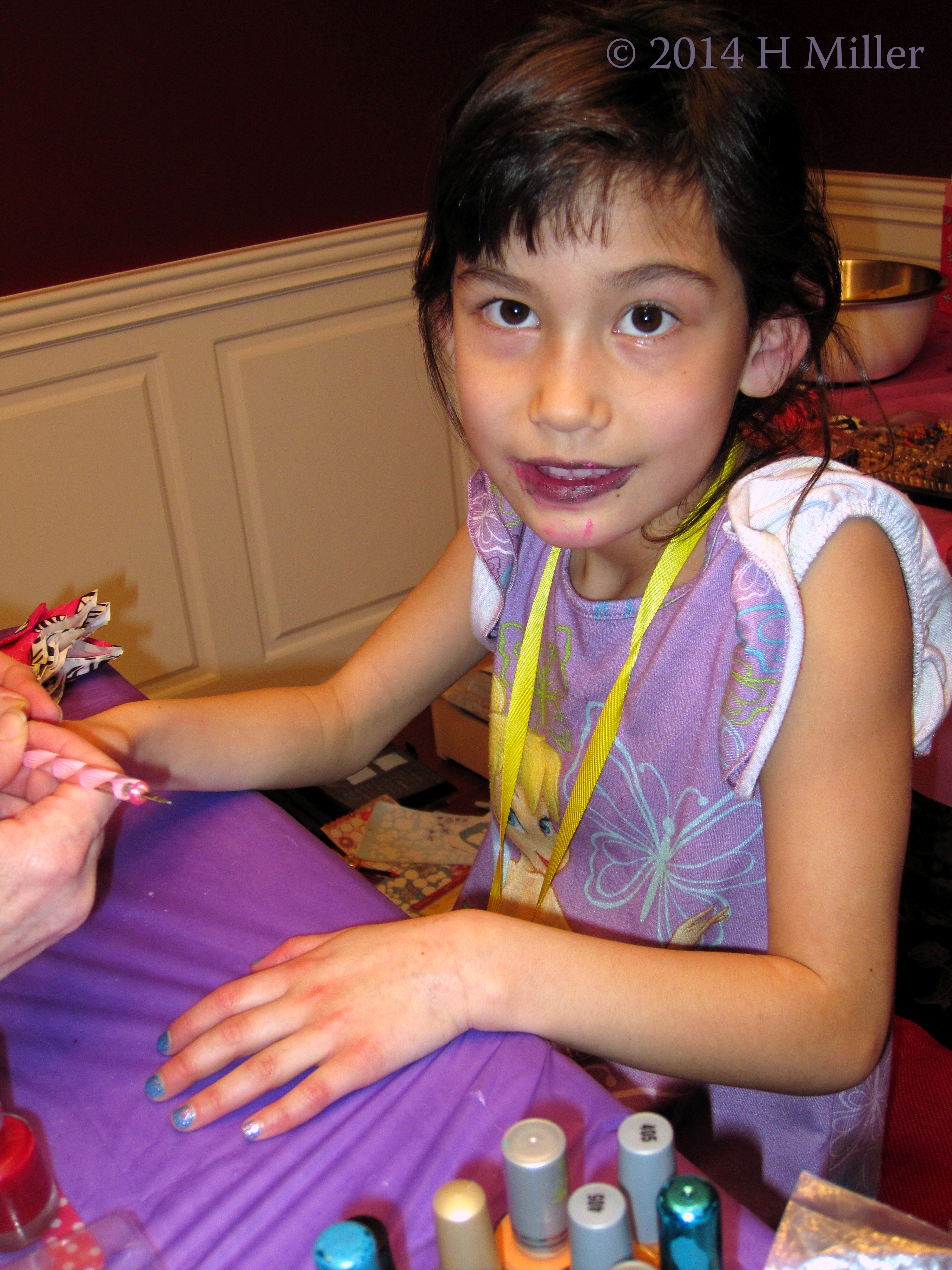 A Guest Having Her Nnails Painted. A Guest Having Her Nnails Painted.