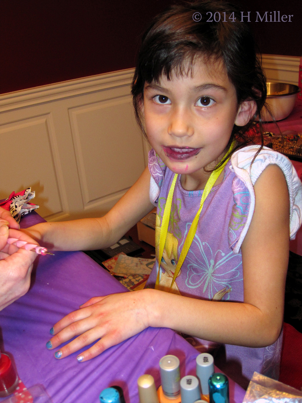 A Guest Having Her Nails Painted. A Guest Having Her Nails Painted.