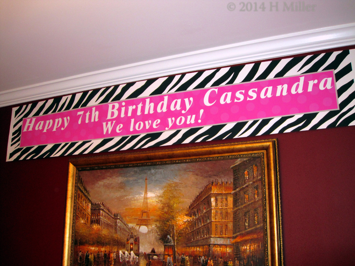 Cassandra's Birthday Banner From Her Family.