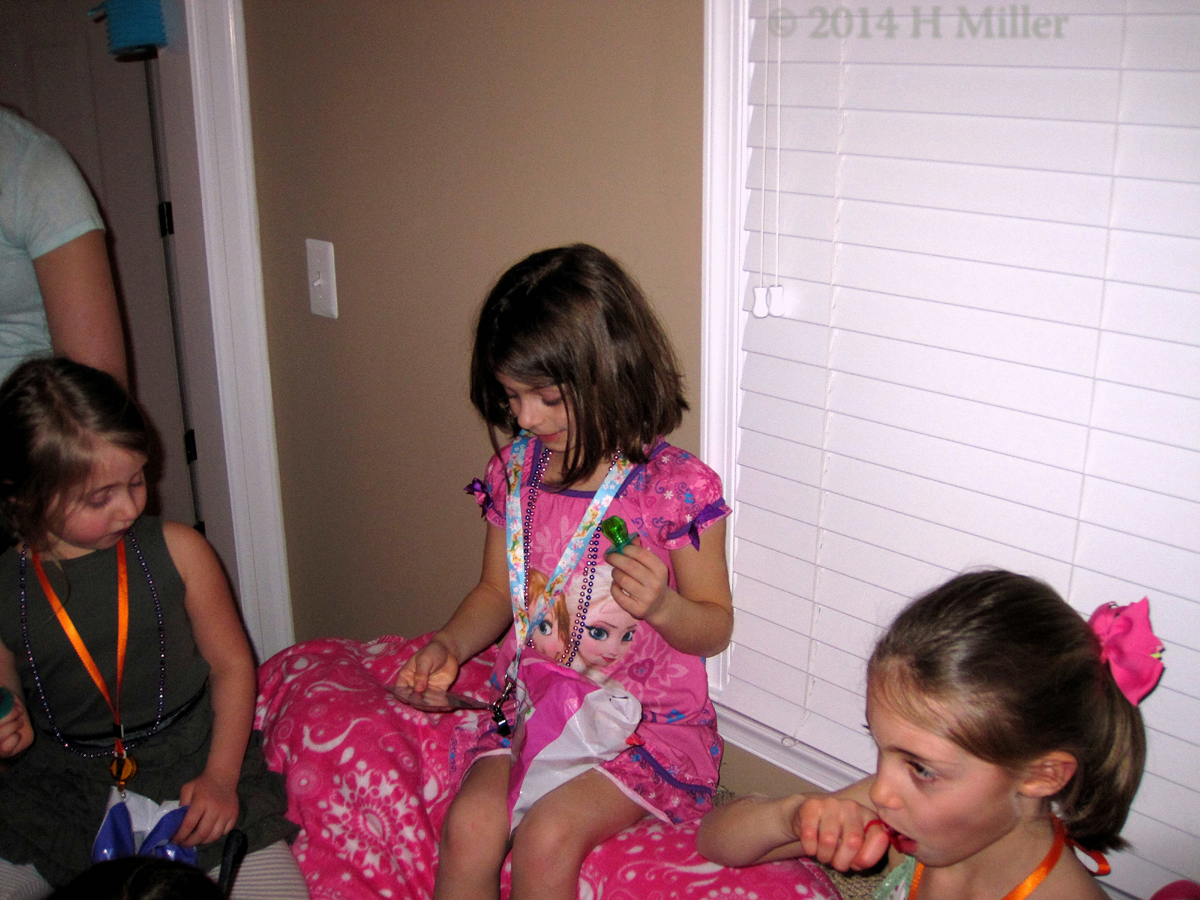 Cassandra Checking The Lanyard Out For Herself Close Up. Cassandra Checking The Lanyard Out For Herself Close Up.