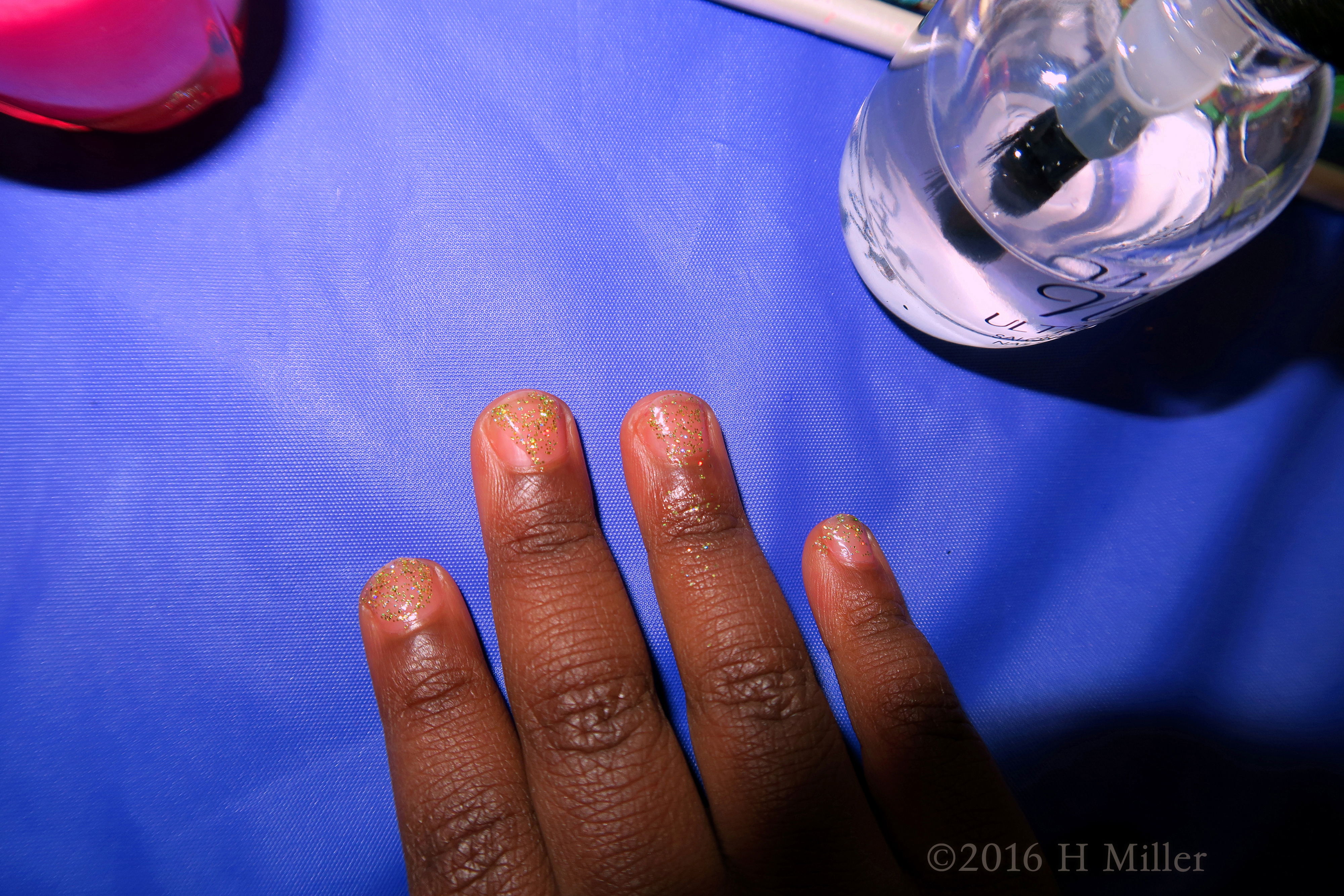 Rainbow Glitter Kids Mani. Rainbow Glitter Kids Mani.