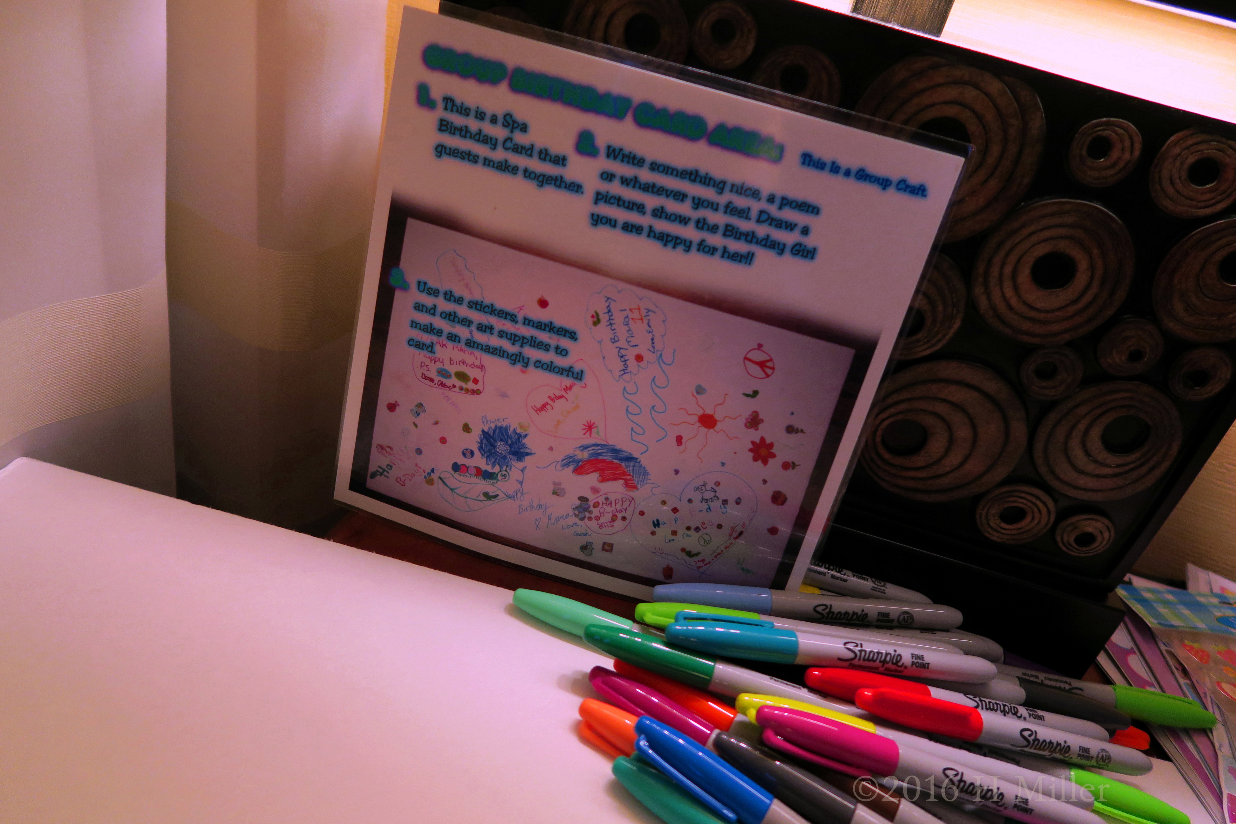 Sharpie Markers And Instructions For The Spa Birthday Card. Sharpie Markers And Instructions For The Spa Birthday Card.