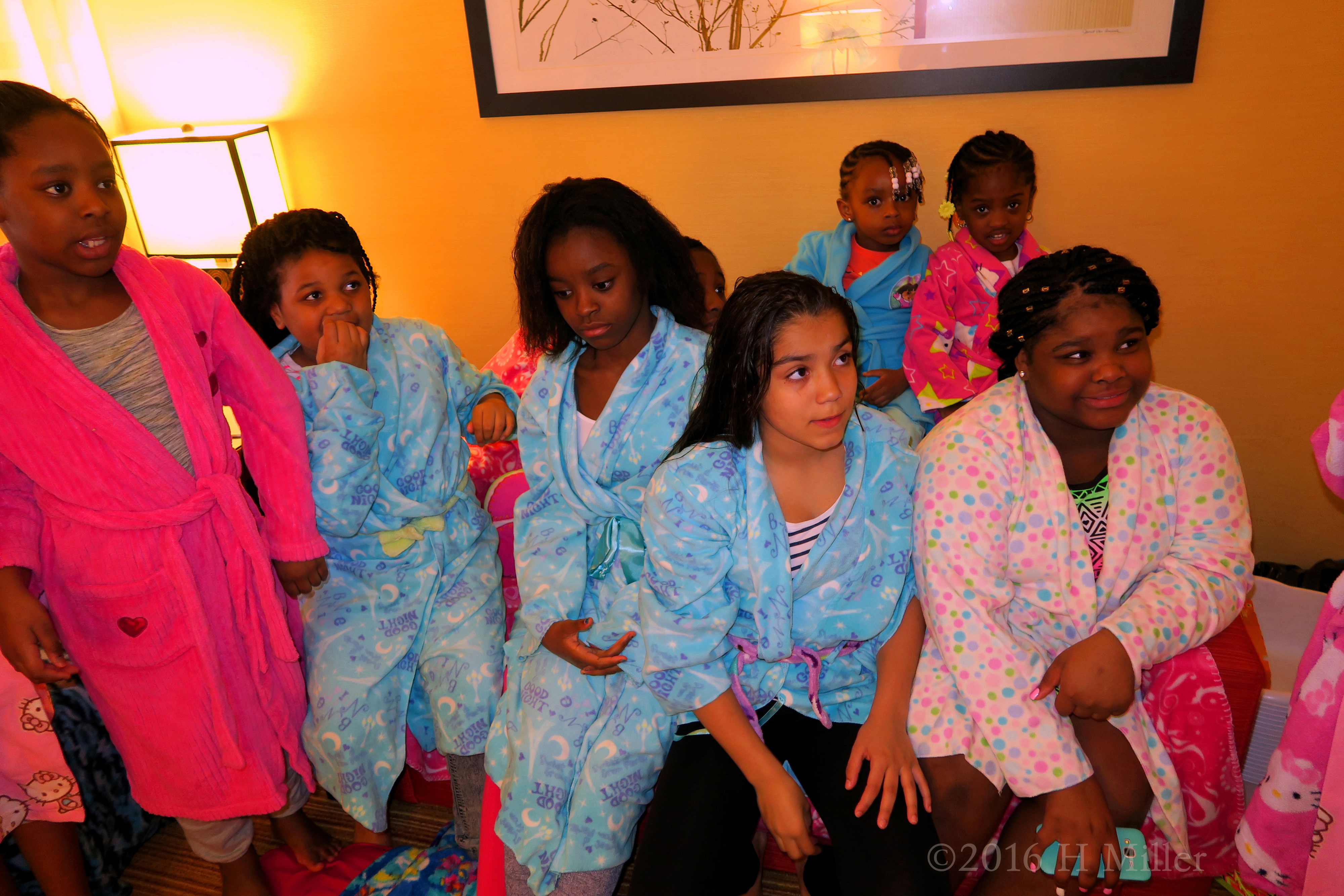 The Girls Listening As We Explain How The Spa Party Works. The Girls Listening As We Explain How The Spa Party Works.