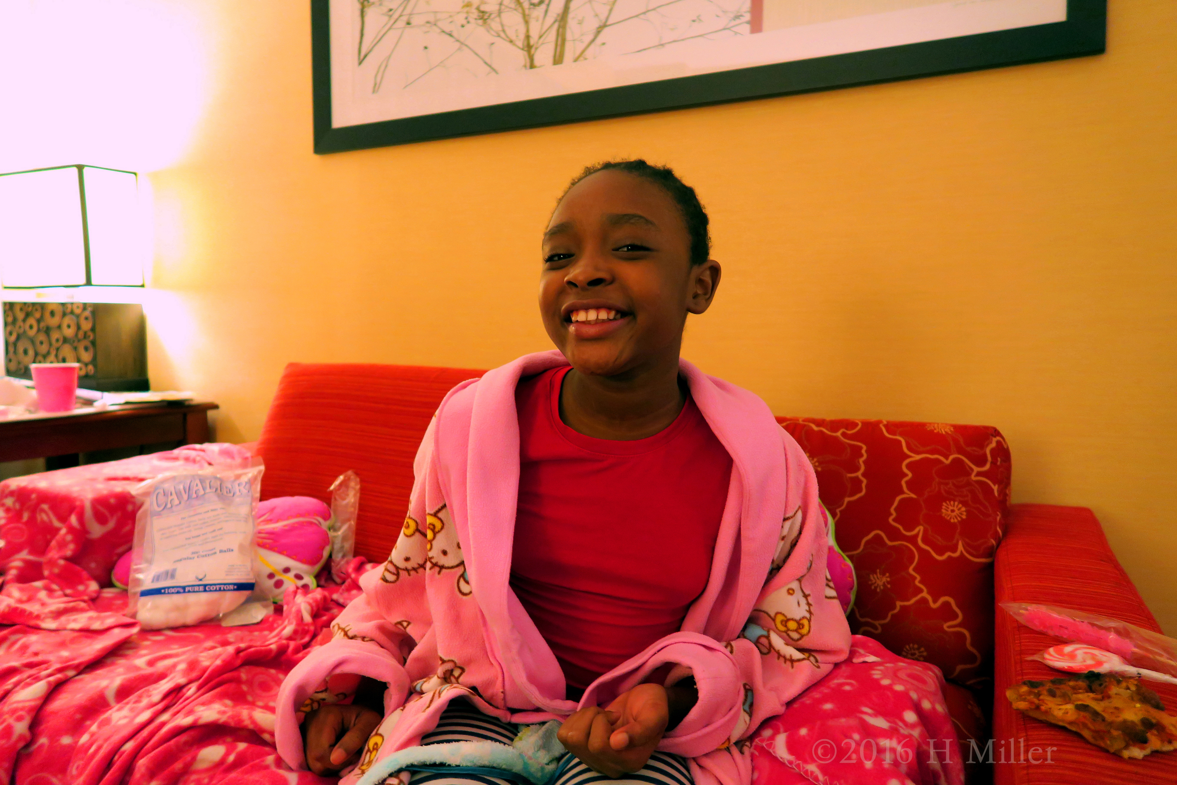 A Genuine Smile! Having A Great Time At Chanell's Spa Birthday Party. A Genuine Smile! Having A Great Time At Chanell's Spa Birthday Party.