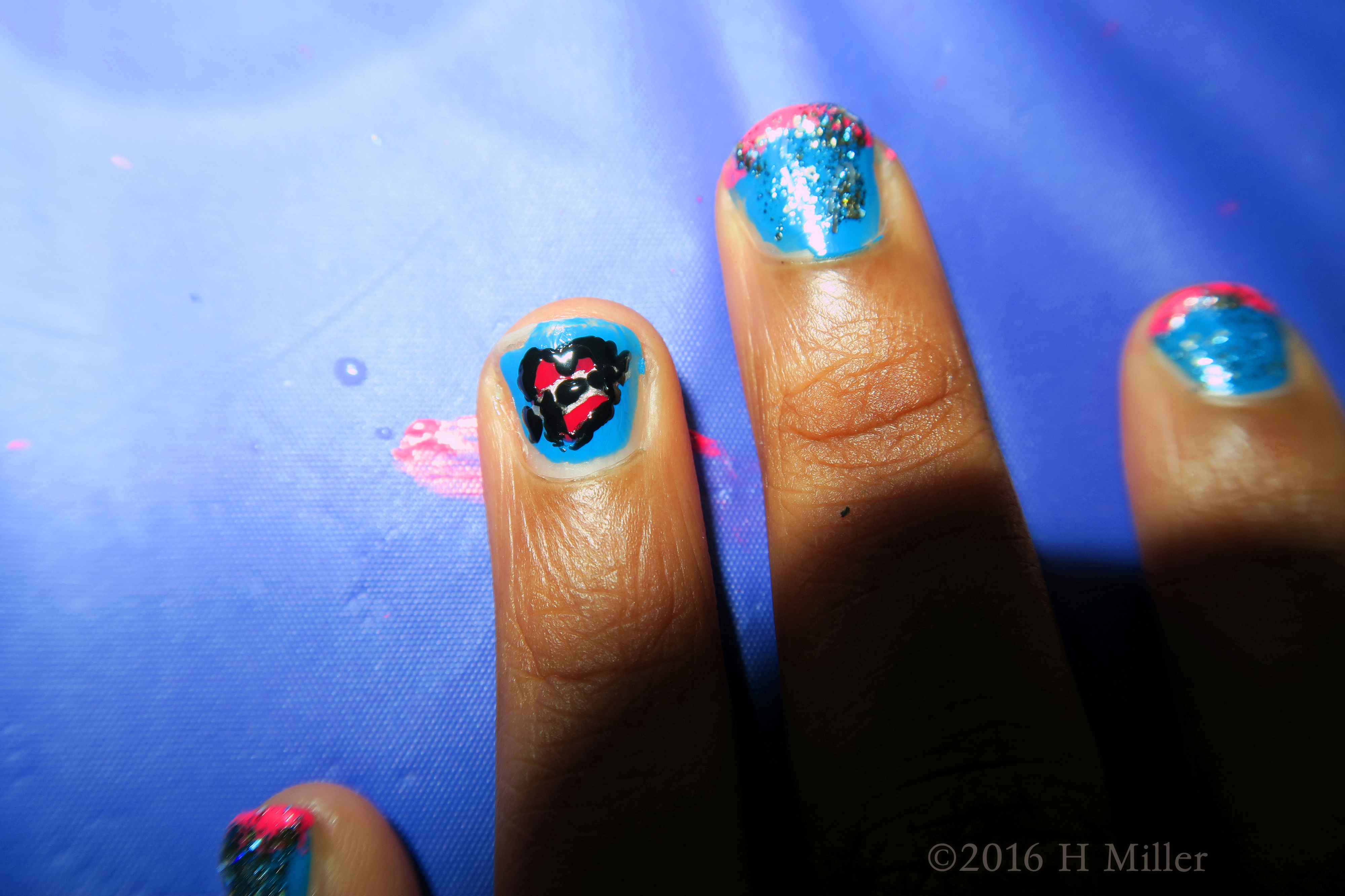 Heart Tattoo Graphic Tween Nail Art. Heart Tattoo Graphic Tween Nail Art.