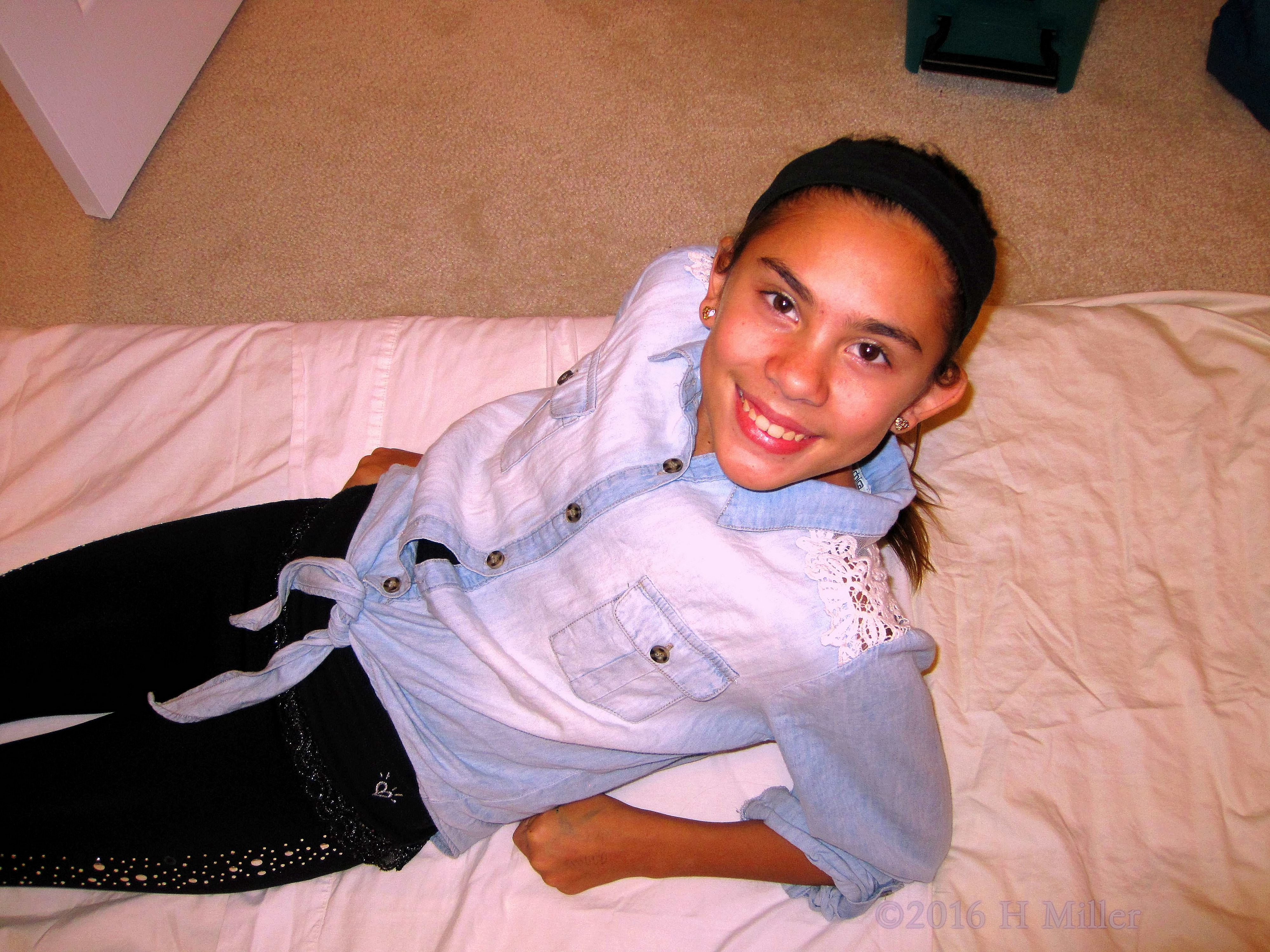 Smiling In The Kids Facial And Massage Area Smiling In The Kids Facial And Massage Area