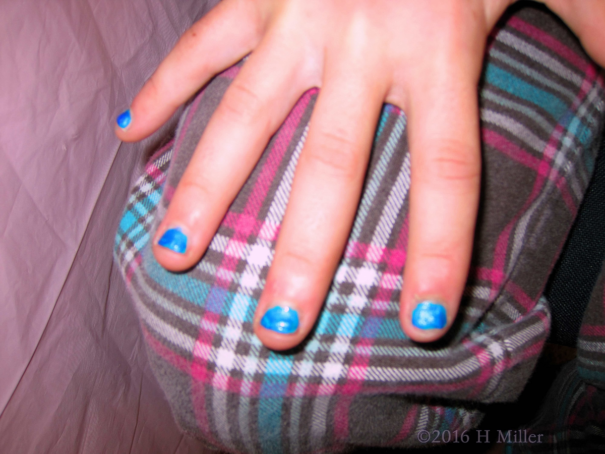 Cute Kids Blue Mini Mani