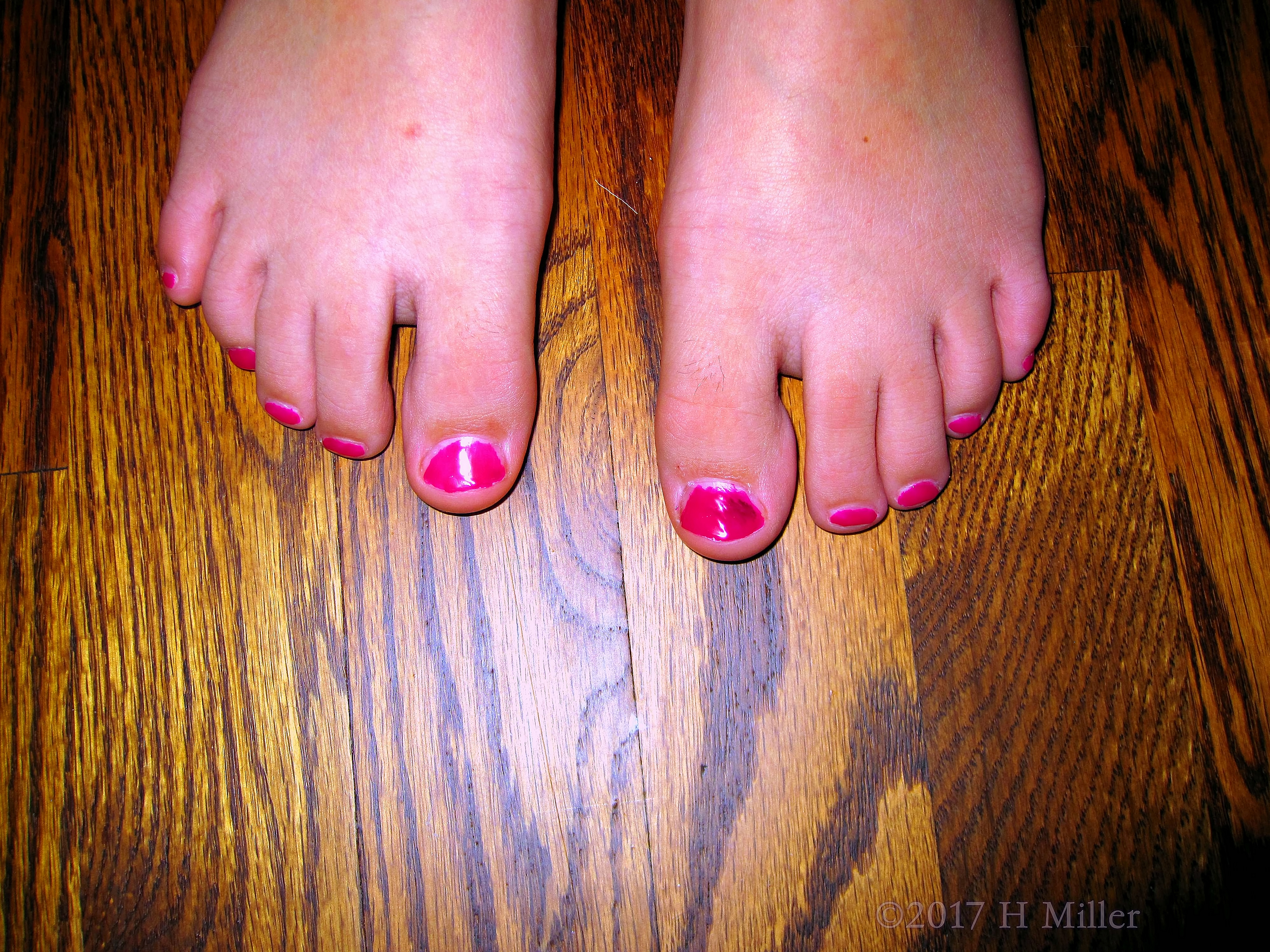 Classic Kids Pedicure With Pink Nail Polish 