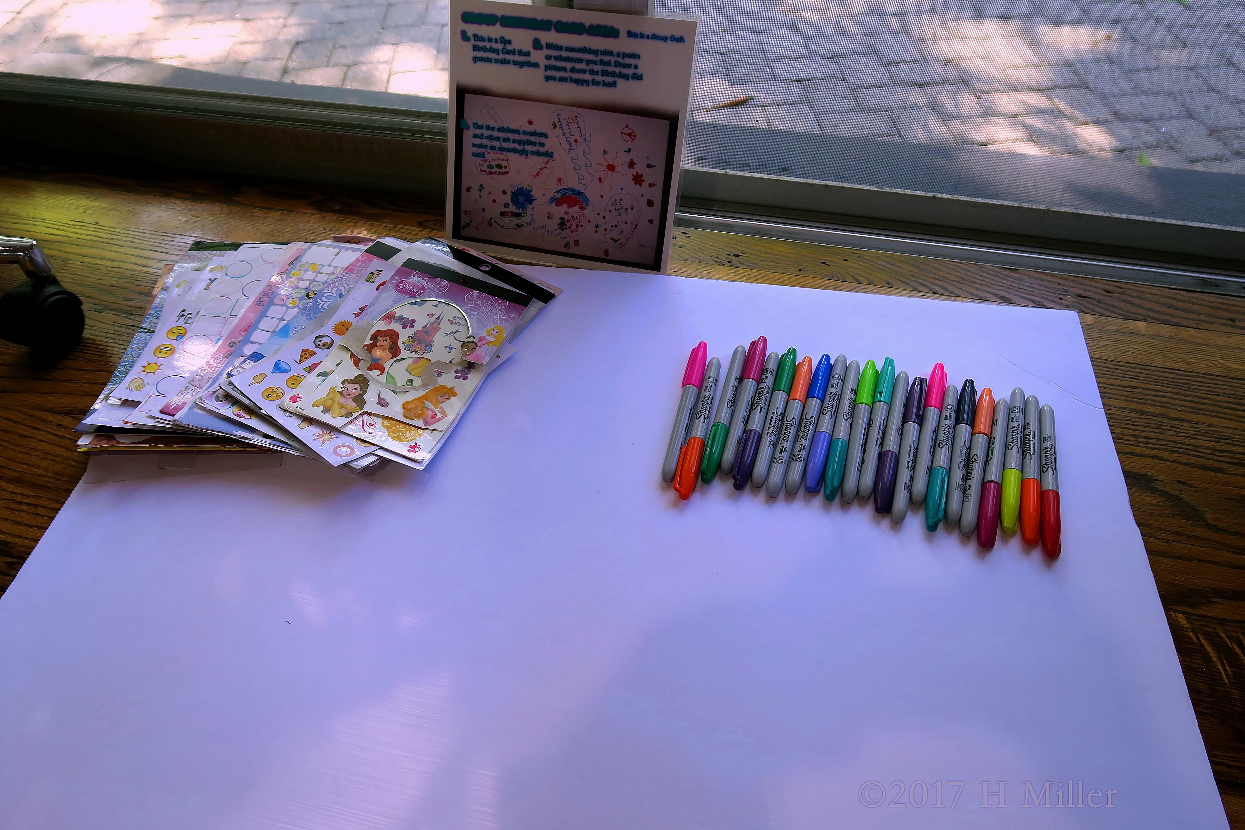 Colored Markers And Stickers For The Girls Spa Birthday Card! Colored Markers And Stickers For The Girls Spa Birthday Card!