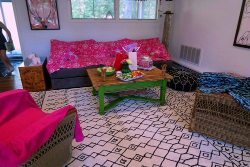 Delicious Snacks For Everyone Set In The Midst Of The Couches Decorated With Spa Throws And Pillows! Delicious Snacks For Everyone Set In The Midst Of The Couches Decorated With Spa Throws And Pillows!