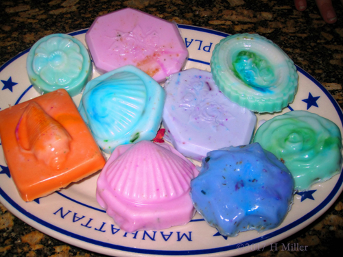 Homemade Bath Soaps Made By The Girls At The Spa Party! Homemade Bath Soaps Made By The Girls At The Spa Party!