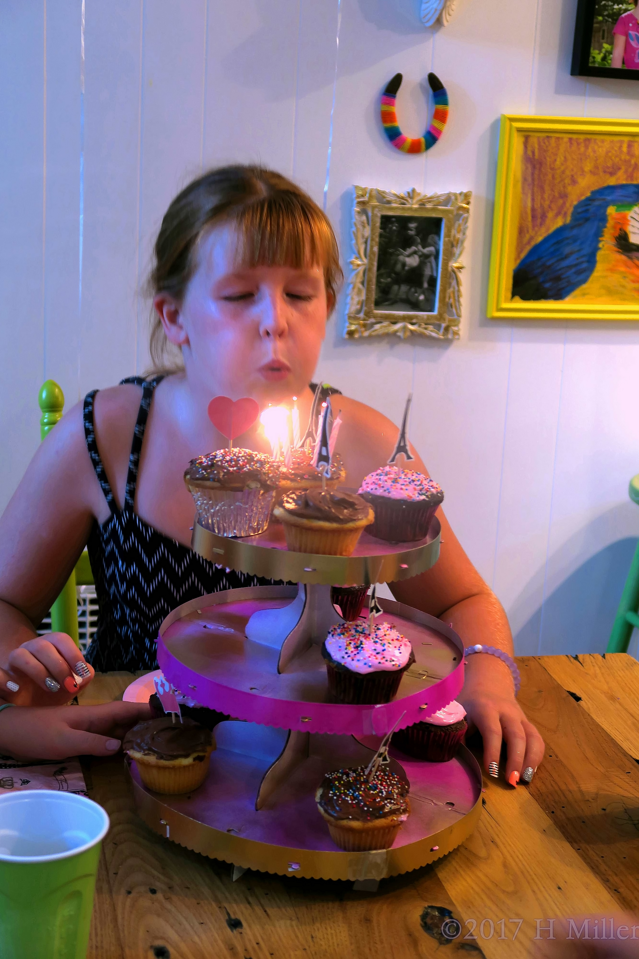 Blow Out The Birthday Candle And The Wish Comes True. Blow Out The Birthday Candle And The Wish Comes True.