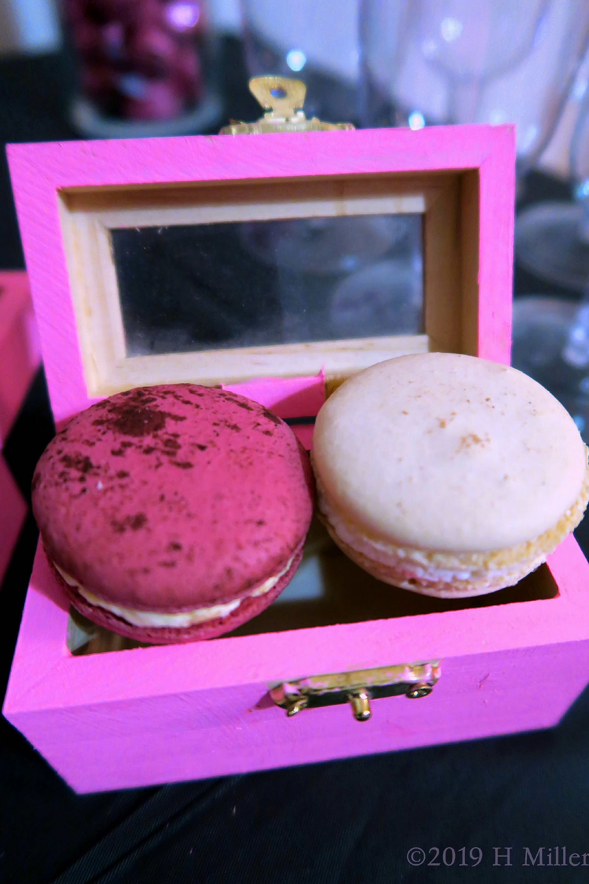 Pink And White Macaroons In A Lovely Pink Box 