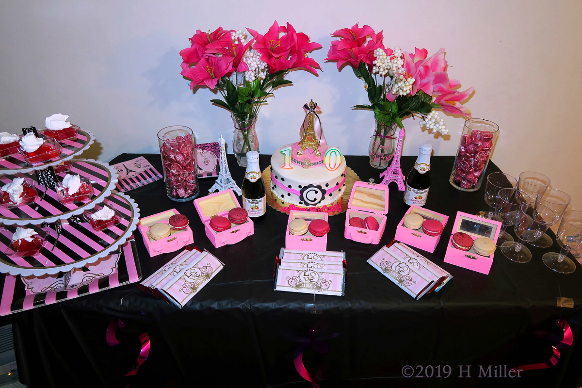 Spa Party Set Up For Ciony's Tenth Birthday 