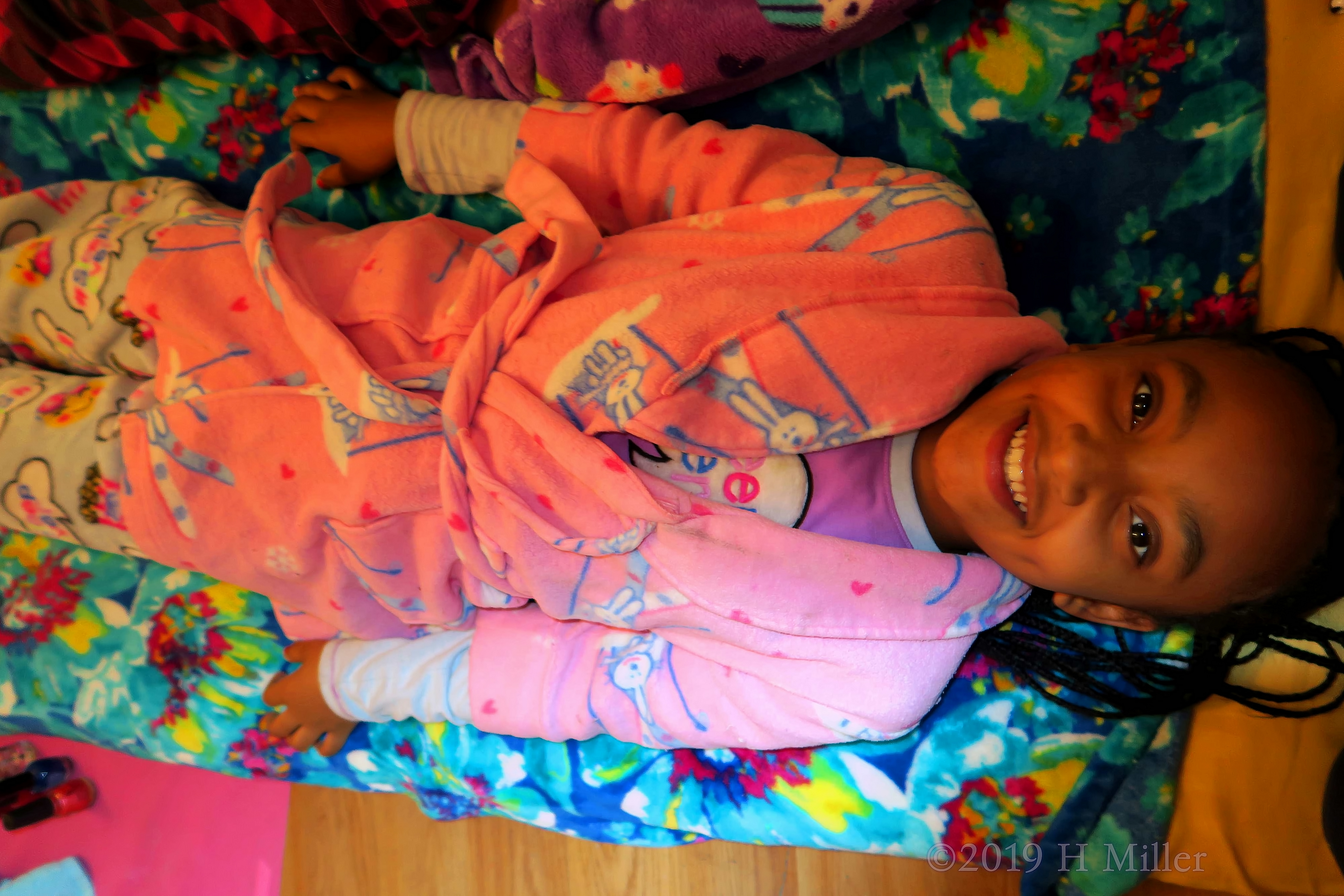 Cupcake Robed Guest On Blue Spa Mat, Ready For Her Facial For Girls! Cupcake Robed Guest On Blue Spa Mat, Ready For Her Facial For Girls!