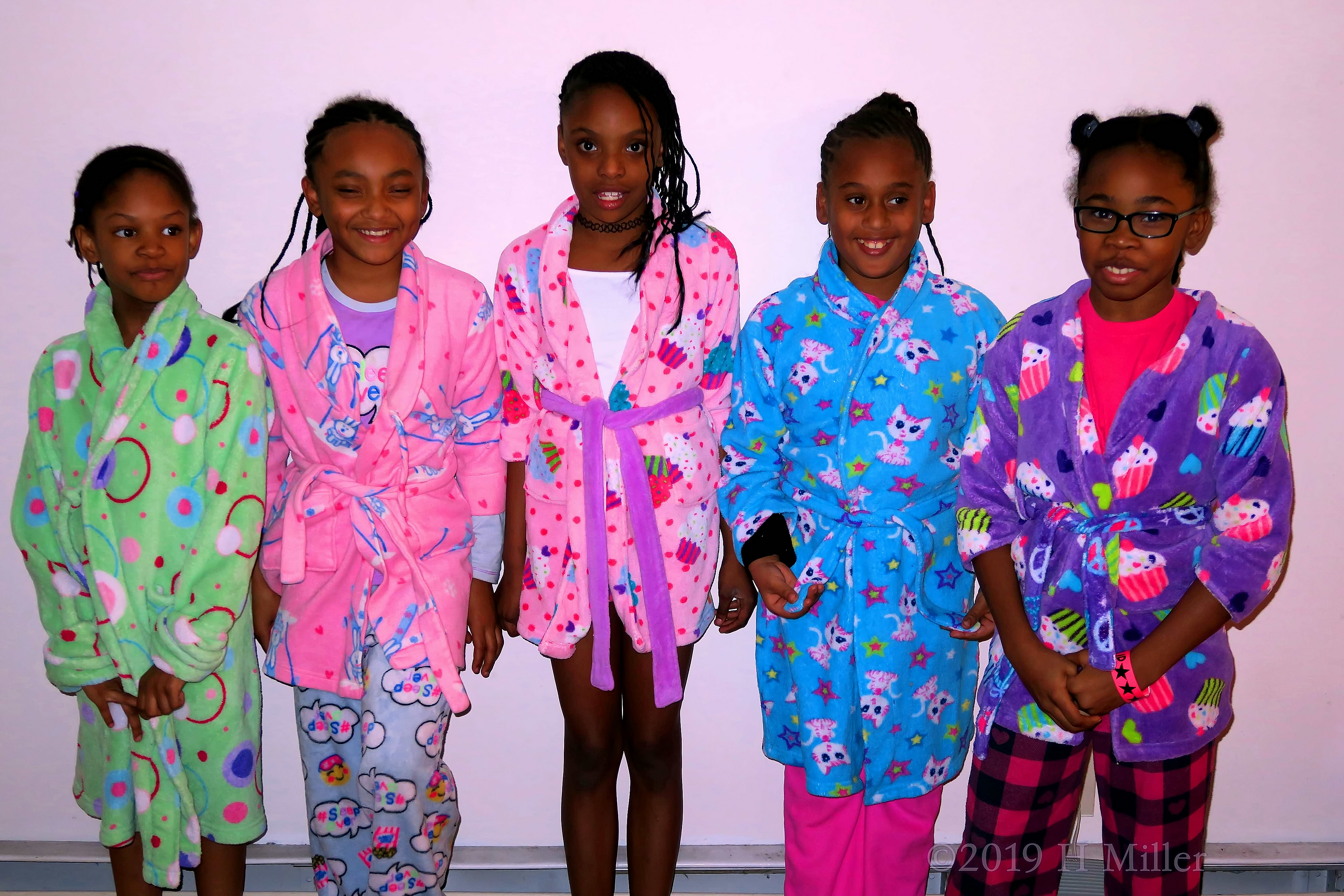 Everyone With Spa Robes On Ready For The Kids Spa To Begin! Everyone With Spa Robes On Ready For The Kids Spa To Begin!