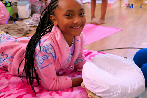 Bunny Spa Robed Guest Getting Ready For Her Kids Massage Spa Treatment Bunny Spa Robed Guest Getting Ready For Her Kids Massage Spa Treatment