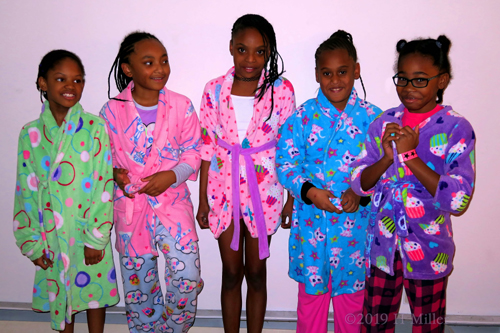 Ciony And All Her Guests in Spa Robes For The Group Phot Ciony And All Her Guests in Spa Robes For The Group Phot