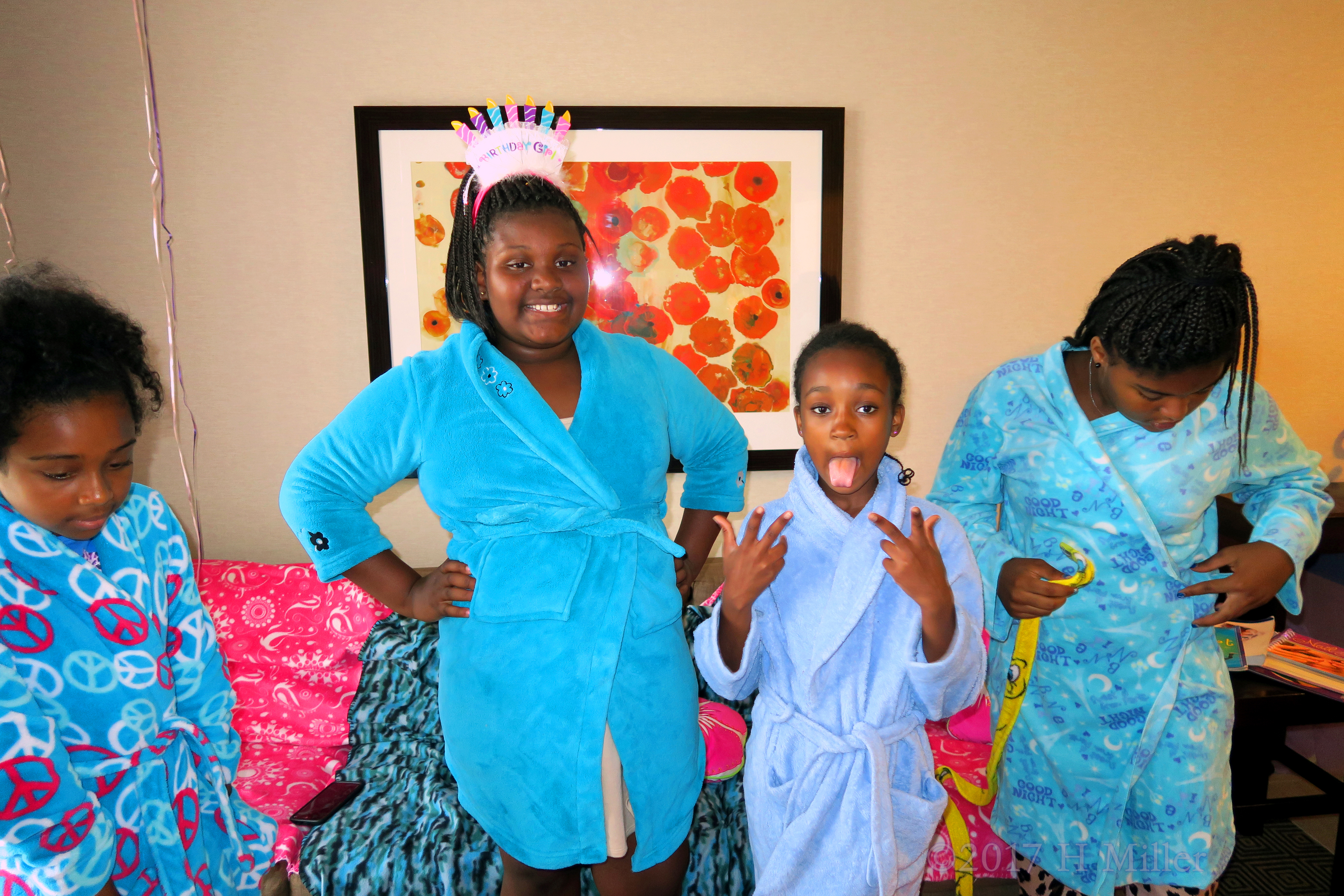 Spa Party Guests Ready With Their Spa Robes On! Spa Party Guests Ready With Their Spa Robes On!