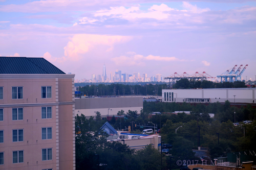 Beautiful Landscape View From The Window Of The Hotel.