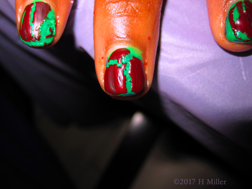 Closer View Of The Shattered Kids Nail Design. Closer View Of The Shattered Kids Nail Design.