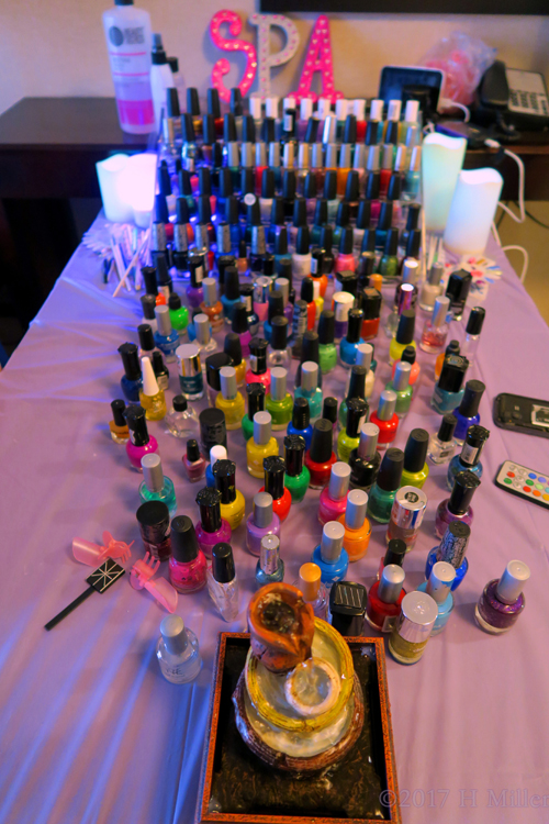 Colorful Collection Of Nail Polishes For The Kids To Select From At The Nail Spa!