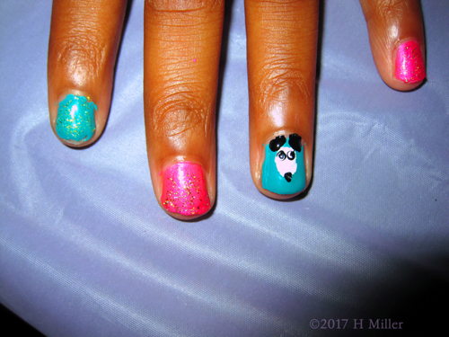 Such Cute Doggie Design Kids Nail Art Such Cute Doggie Design Kids Nail Art