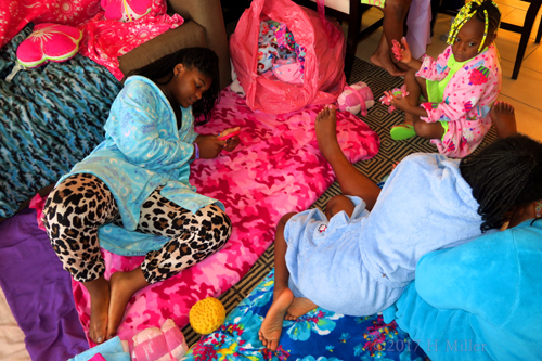 The Girls Hanging Out In The Spa Party Area! The Girls Hanging Out In The Spa Party Area!