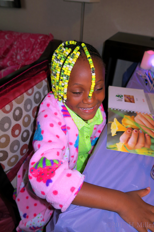 With Her Cool Beaded Haistyle, Let's Get A Cool Girls Mani! With Her Cool Beaded Haistyle, Let's Get A Cool Girls Mani!