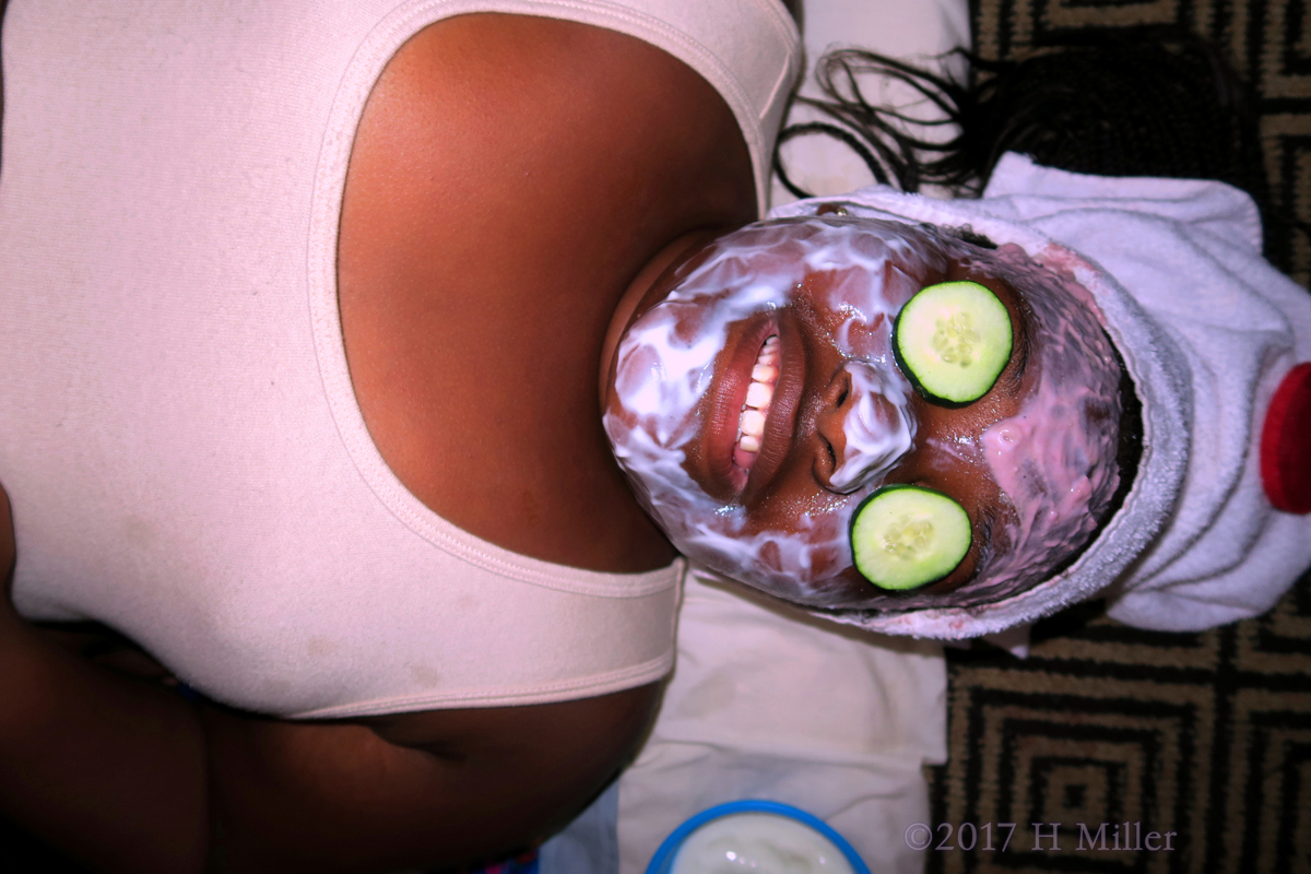 Smiling During Her Relaxing Kids Facial! 