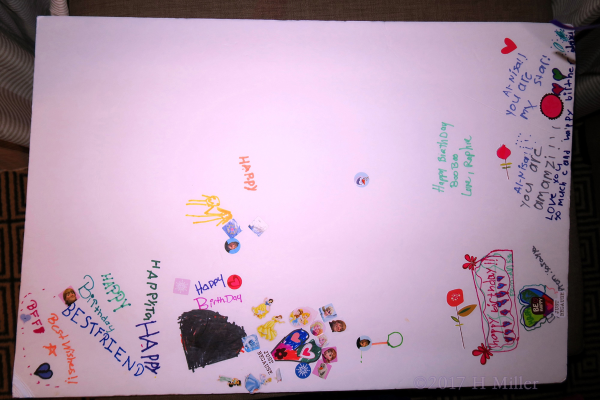 Spa Birthday Card With Cute Messages And Drawings For Cynaya! 