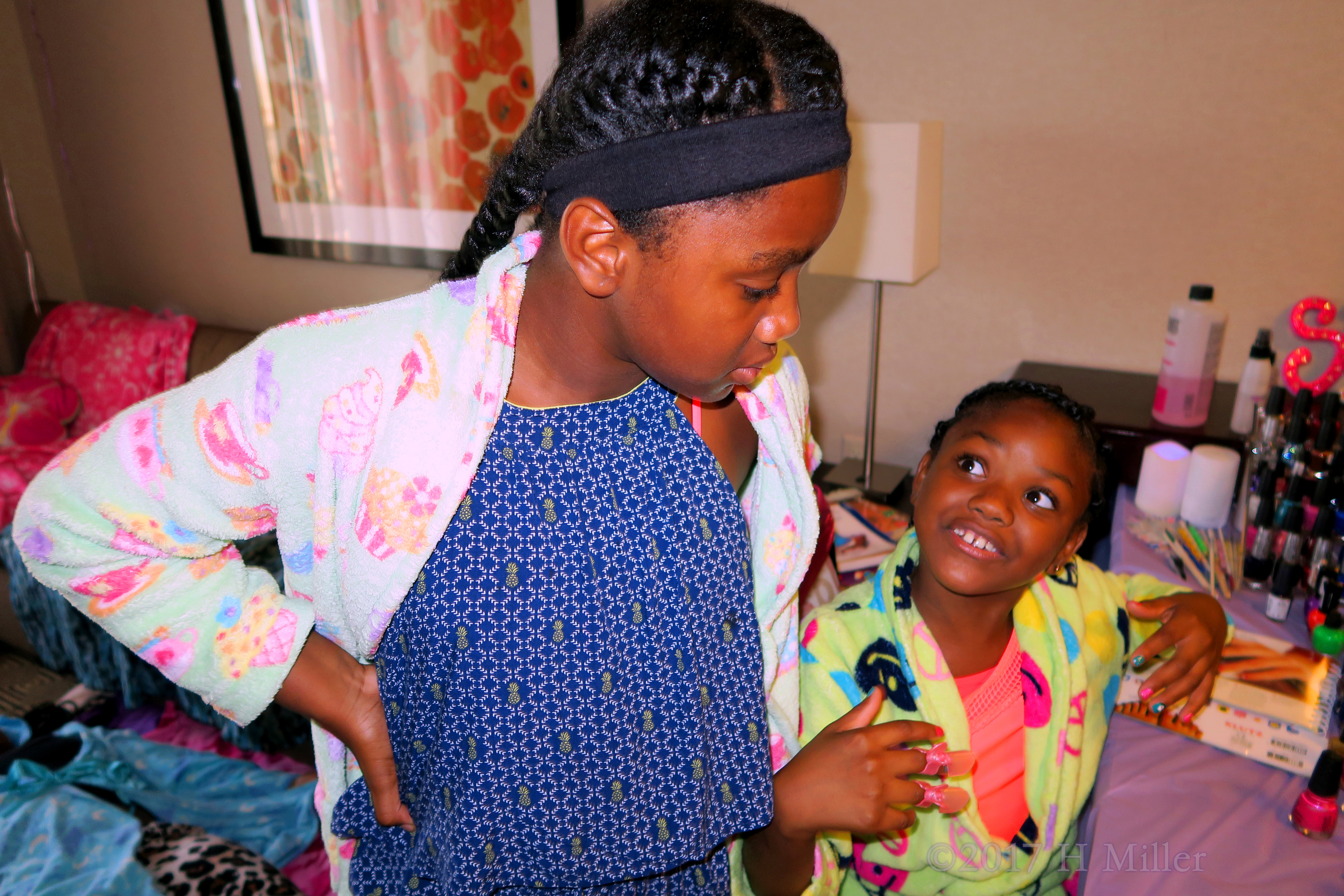 She Admires Her Pretty Mini Mani! She Admires Her Pretty Mini Mani!