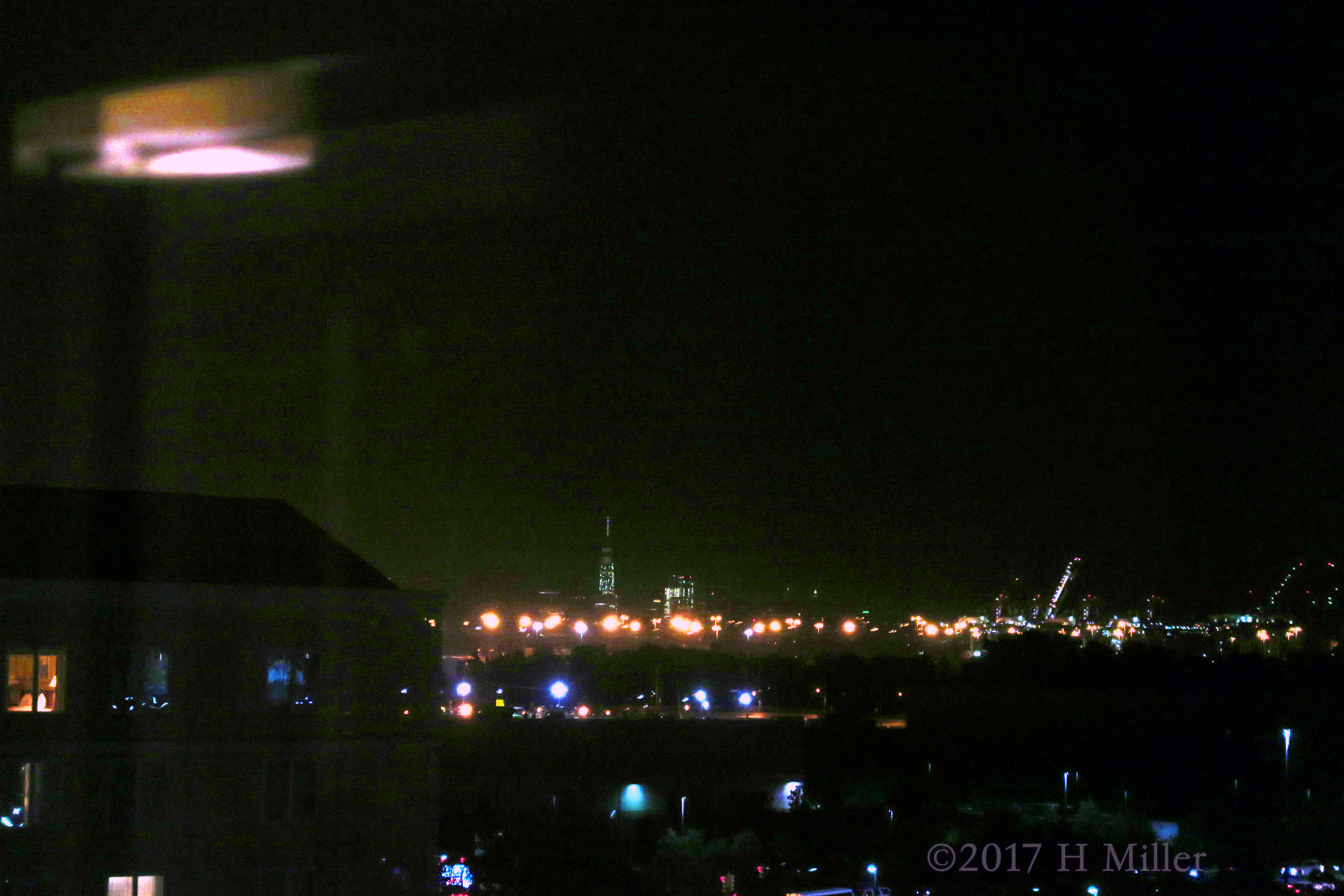 Yellow City Lights, Beautiful View From Window. 4 Yellow City Lights, Beautiful View From Window. 4