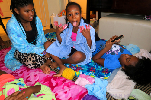 Having Their Own Kind Of Fun At The Kids Spa Party! Having Their Own Kind Of Fun At The Kids Spa Party!