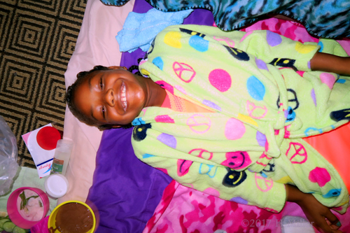 Smiling Her Heart Out Before The Fun Facial For Girls Activity Begins. Smiling Her Heart Out Before The Fun Facial For Girls Activity Begins.