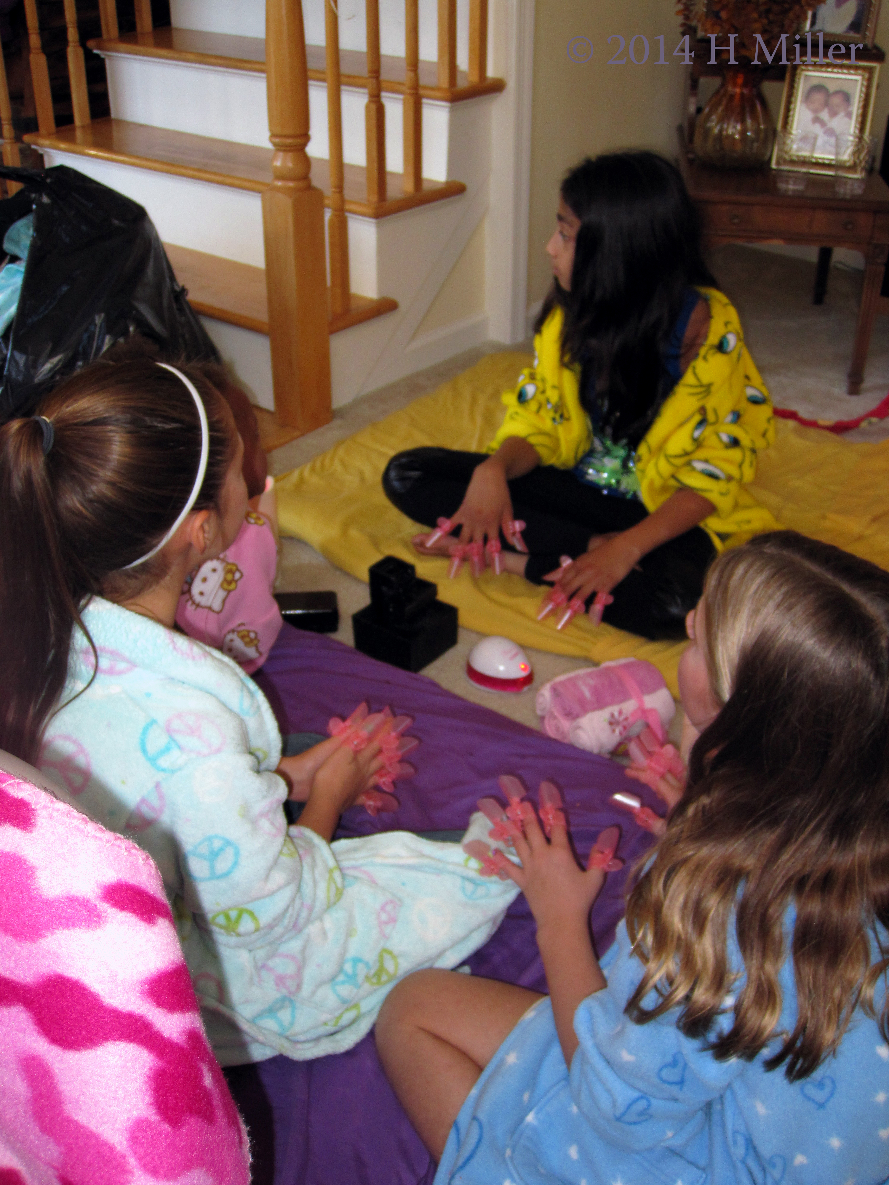 Girls Chilling With Nail Protectors On. Girls Chilling With Nail Protectors On.