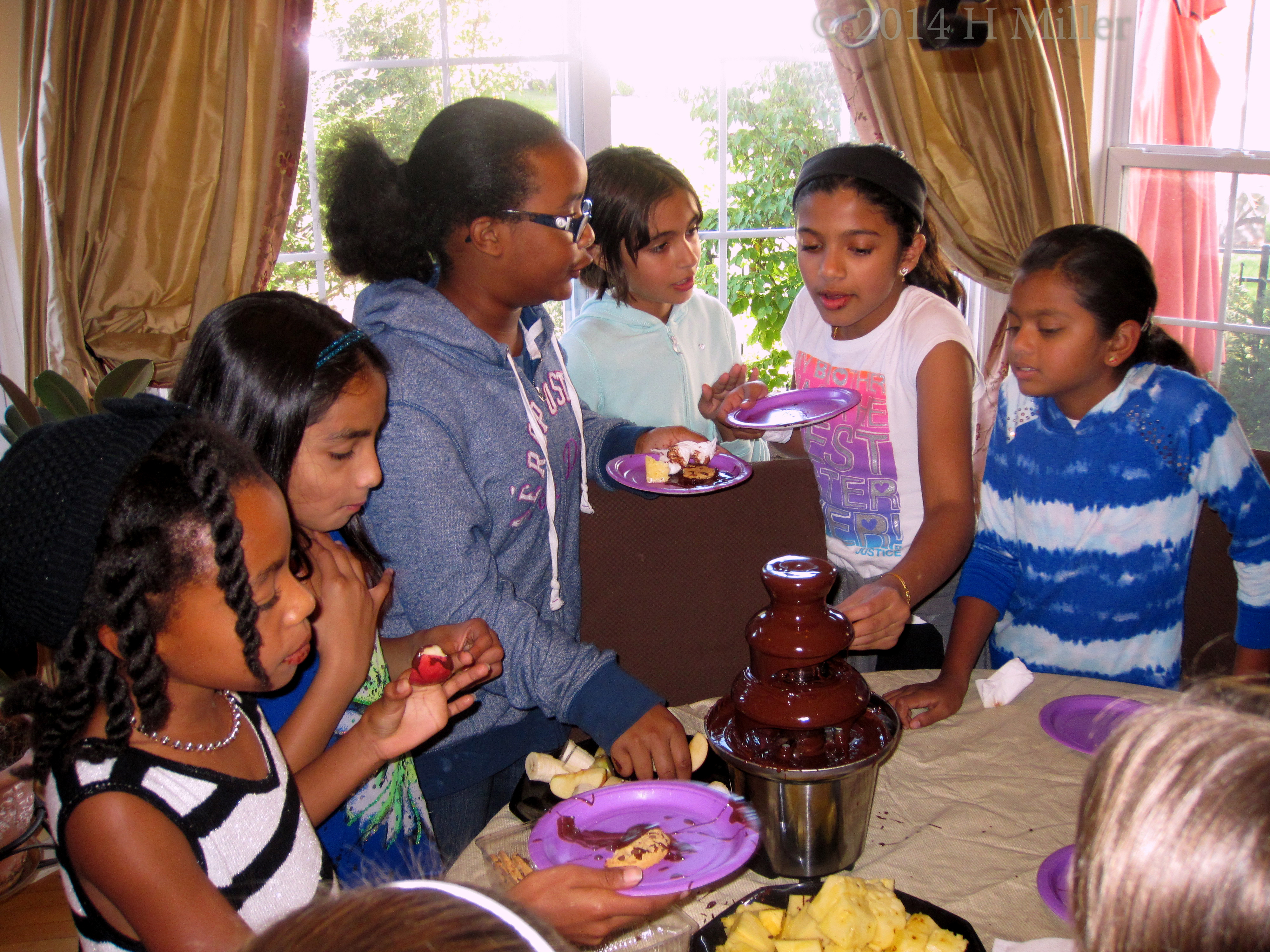 Girls Spa Party Chocolate Fountain Fun! Girls Spa Party Chocolate Fountain Fun!