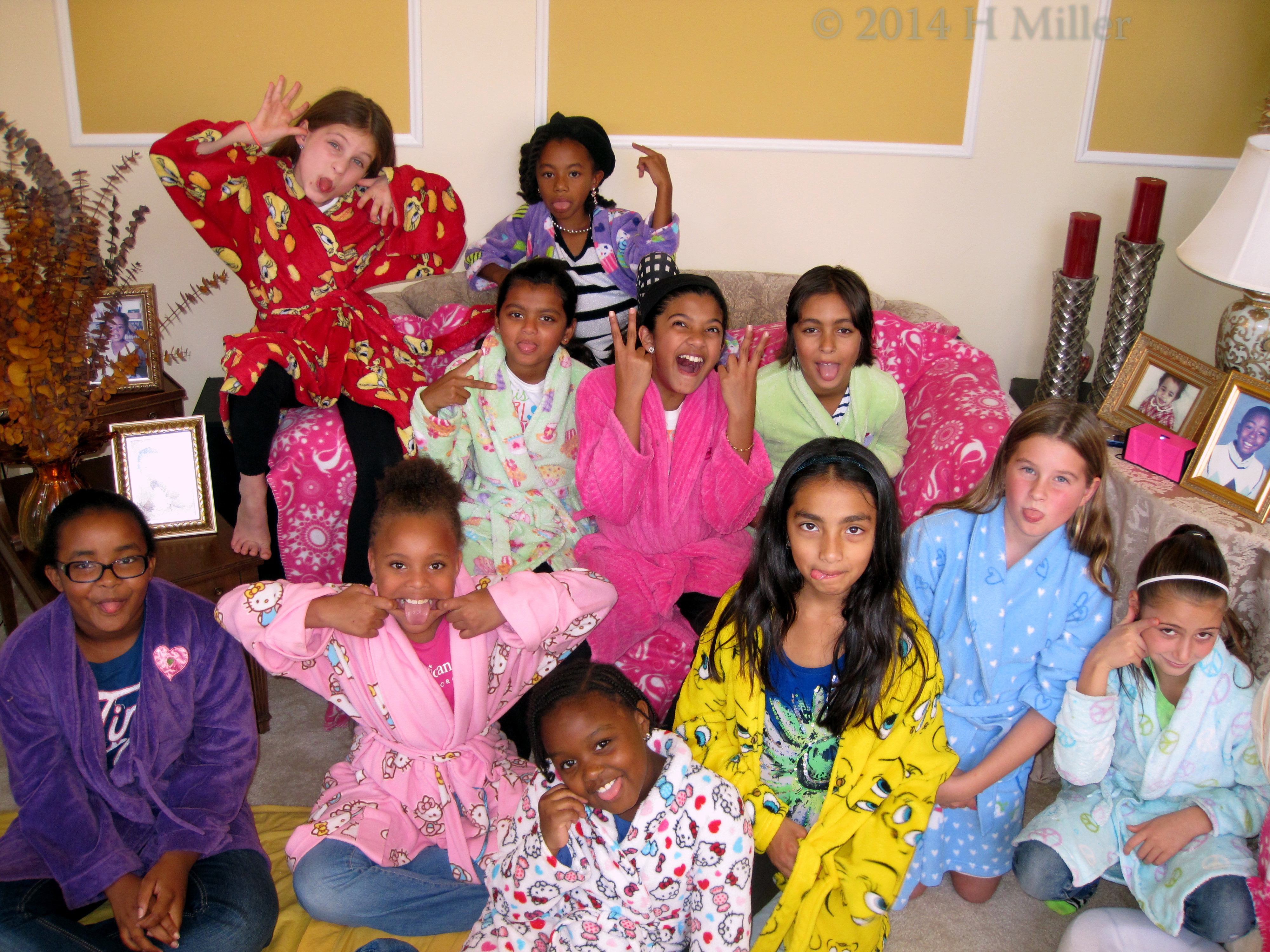 Spa Party Pic With Silly Faces. Spa Party Pic With Silly Faces.