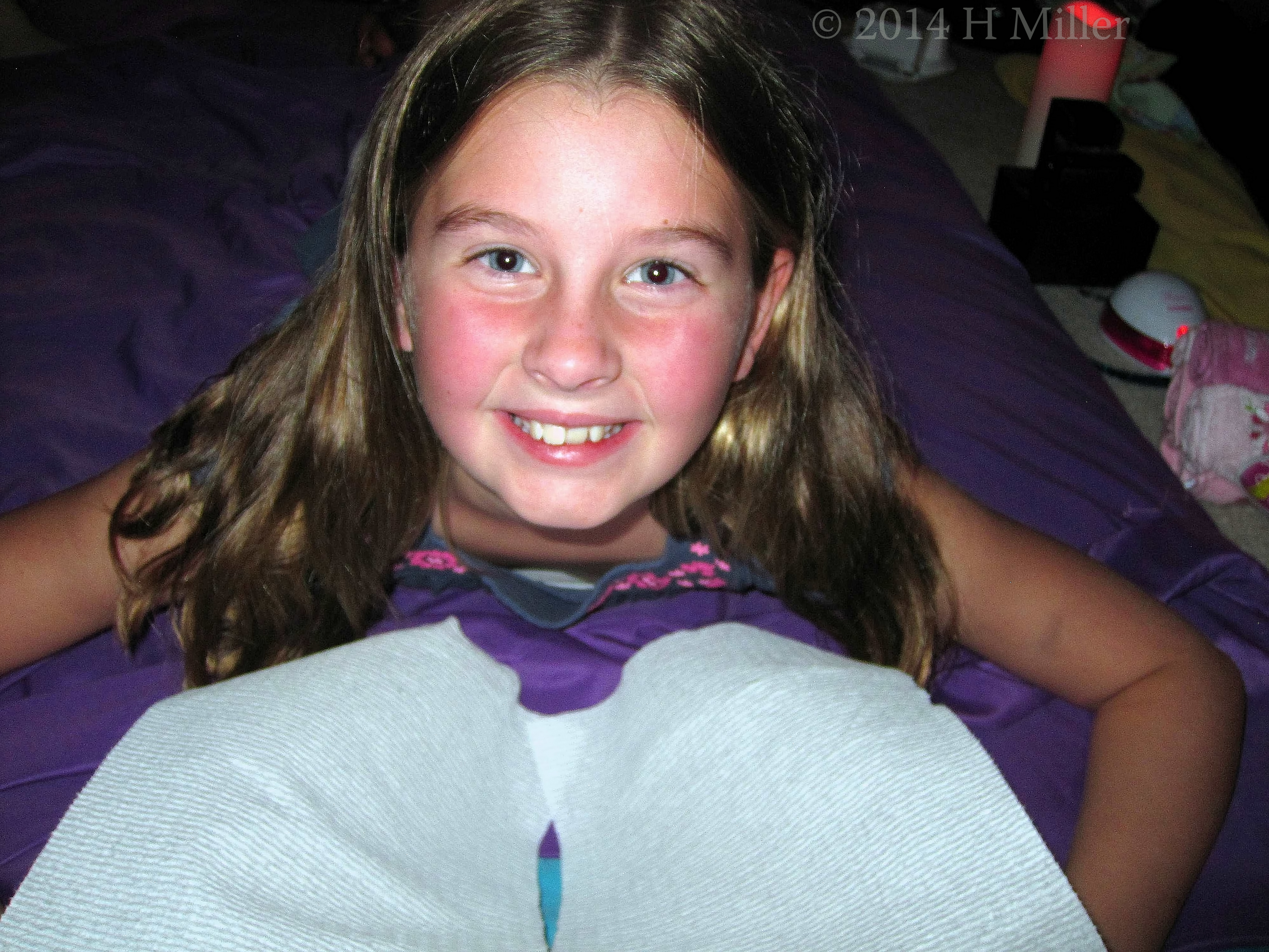 About To Begin Her Massage At The Spa Birthday Party. About To Begin Her Massage At The Spa Birthday Party.