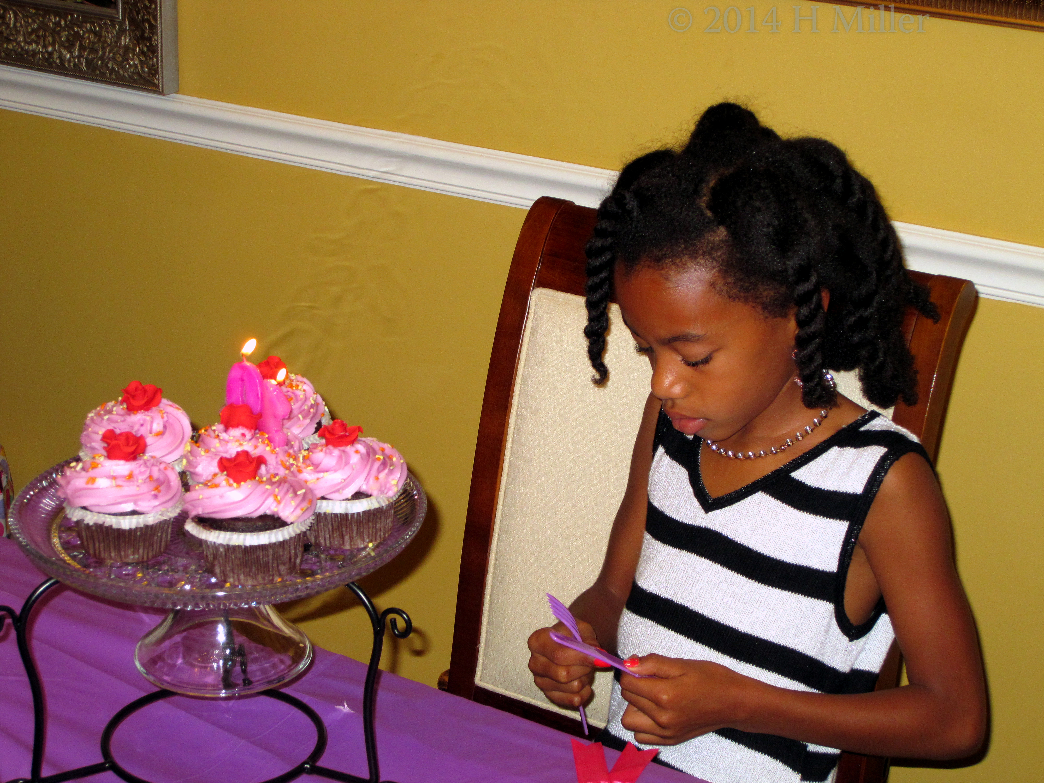 Spa Birthday Cupcakes For Dafina's 10th Birthday. 