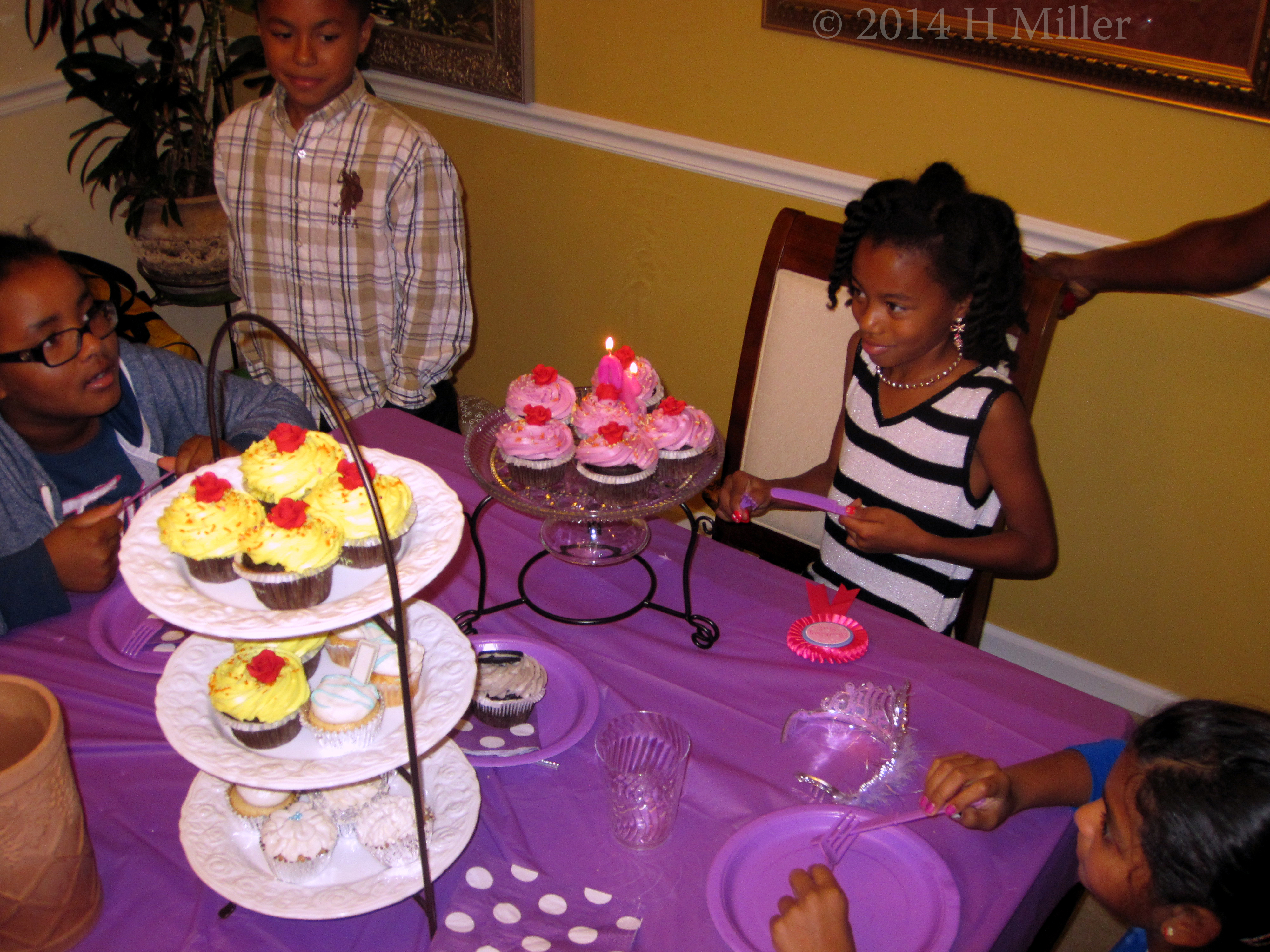 The Birthday Girl Being Sung To. The Birthday Girl Being Sung To.