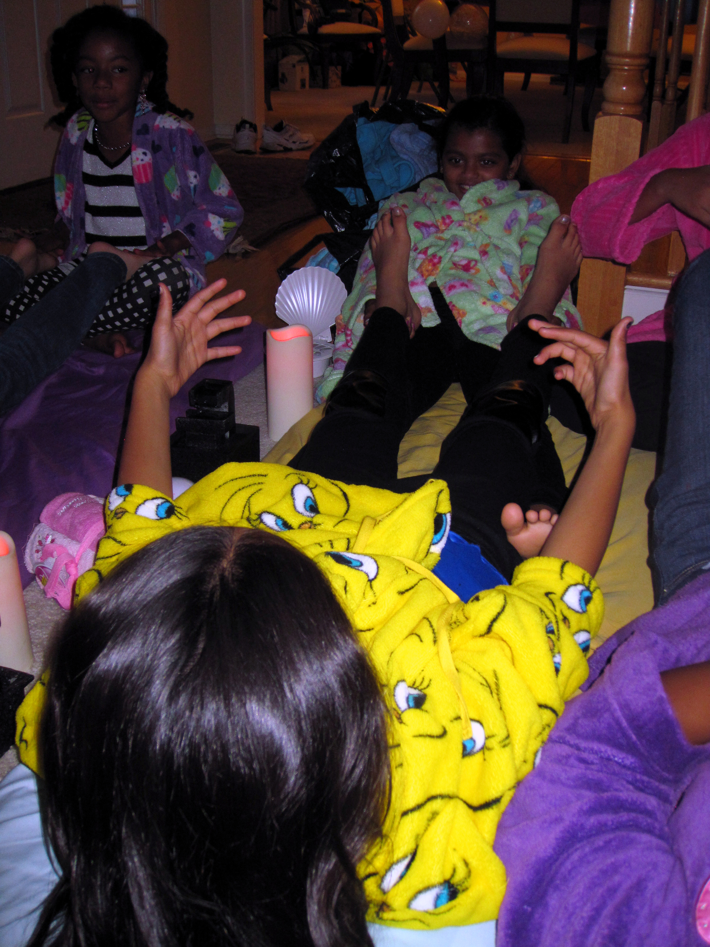 The Girls Being Silly During The Facials. The Girls Being Silly During The Facials.