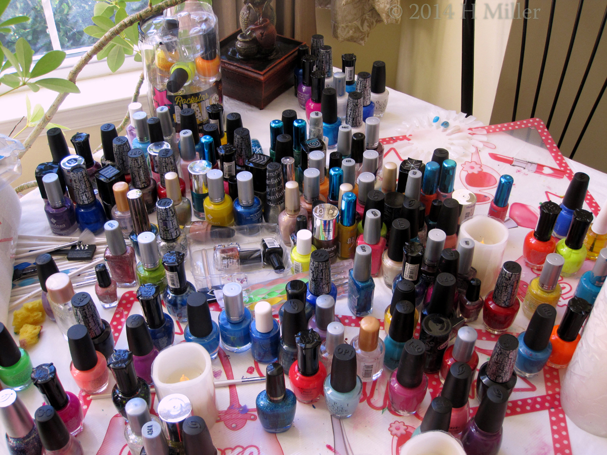 A Selection Of Nail Polish For Kids To Choose From. 