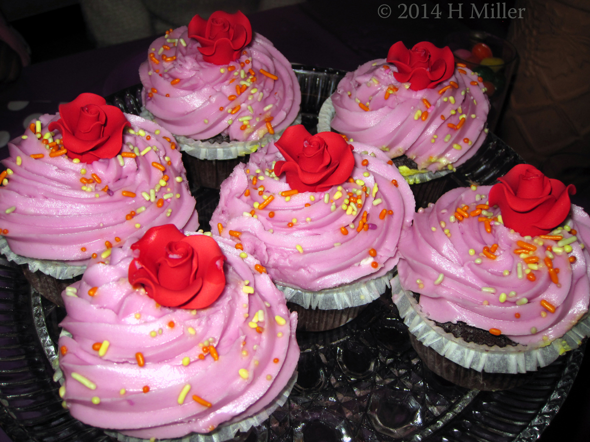 Spa Party Pink Cupcakes! 