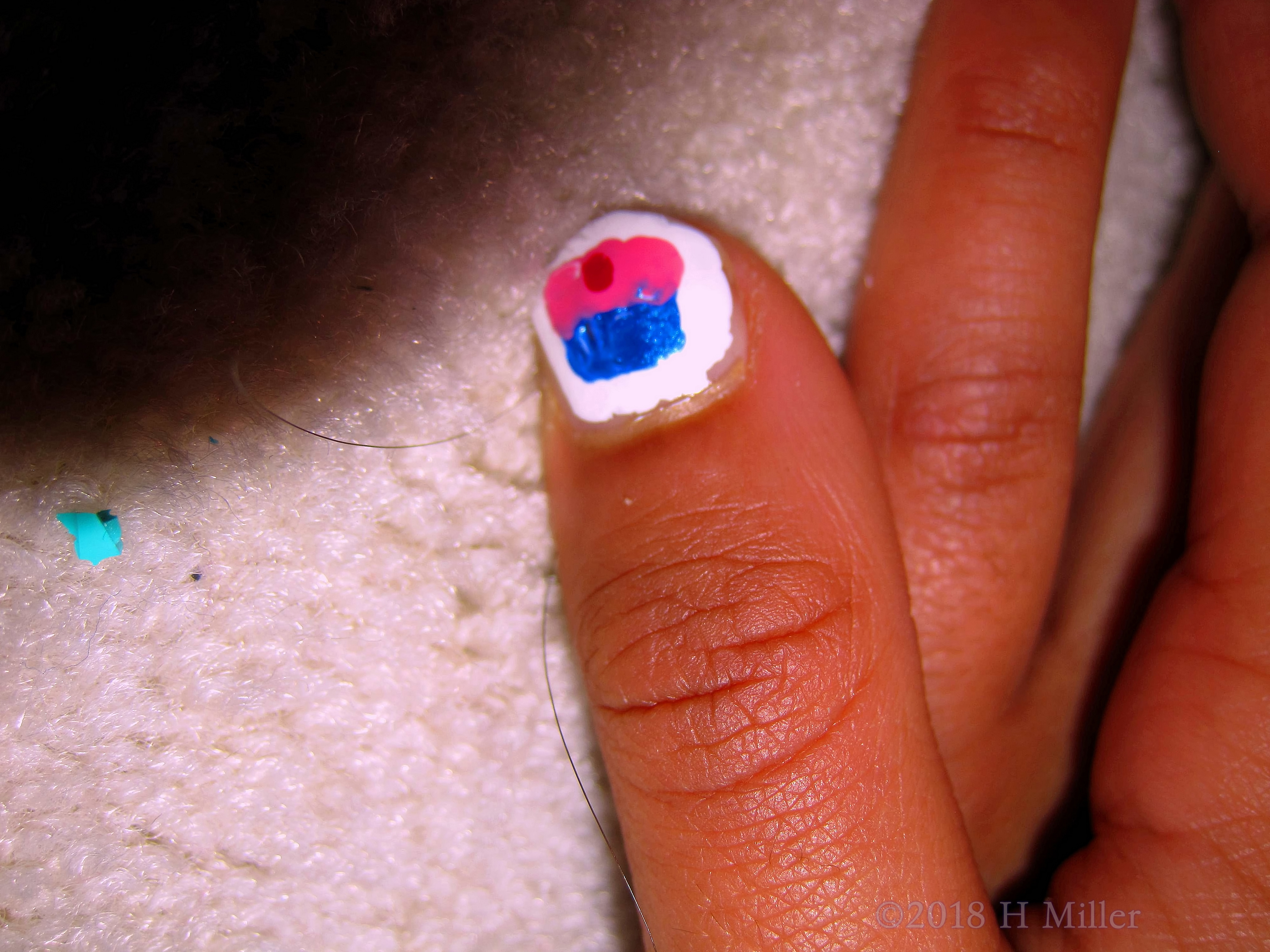 Cupcake Nail Design For This Girls Mini Mani! 