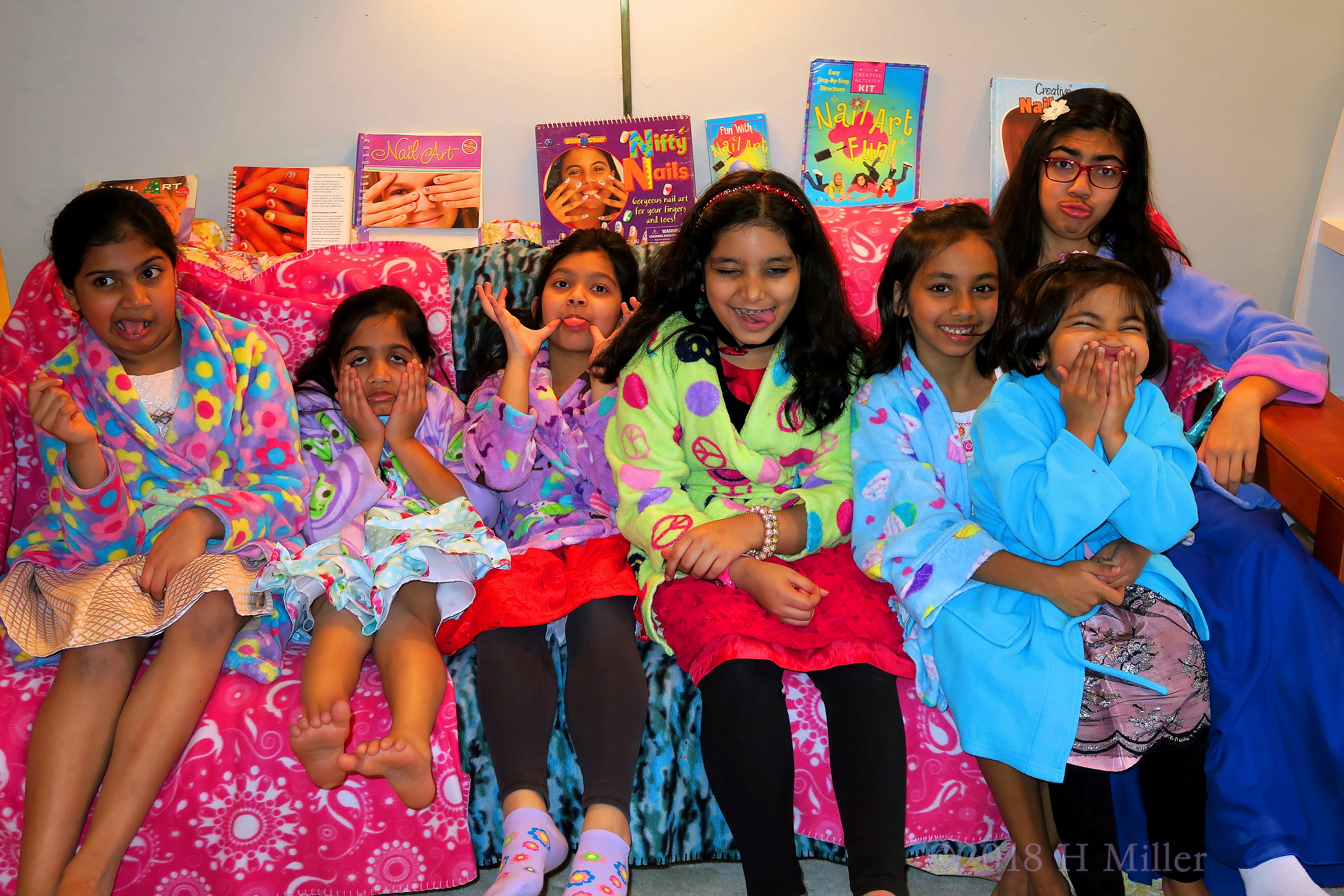 Posing Together For A Funny Silly Faces Group Picture At The Kids Spa! 4 Posing Together For A Funny Silly Faces Group Picture At The Kids Spa! 4